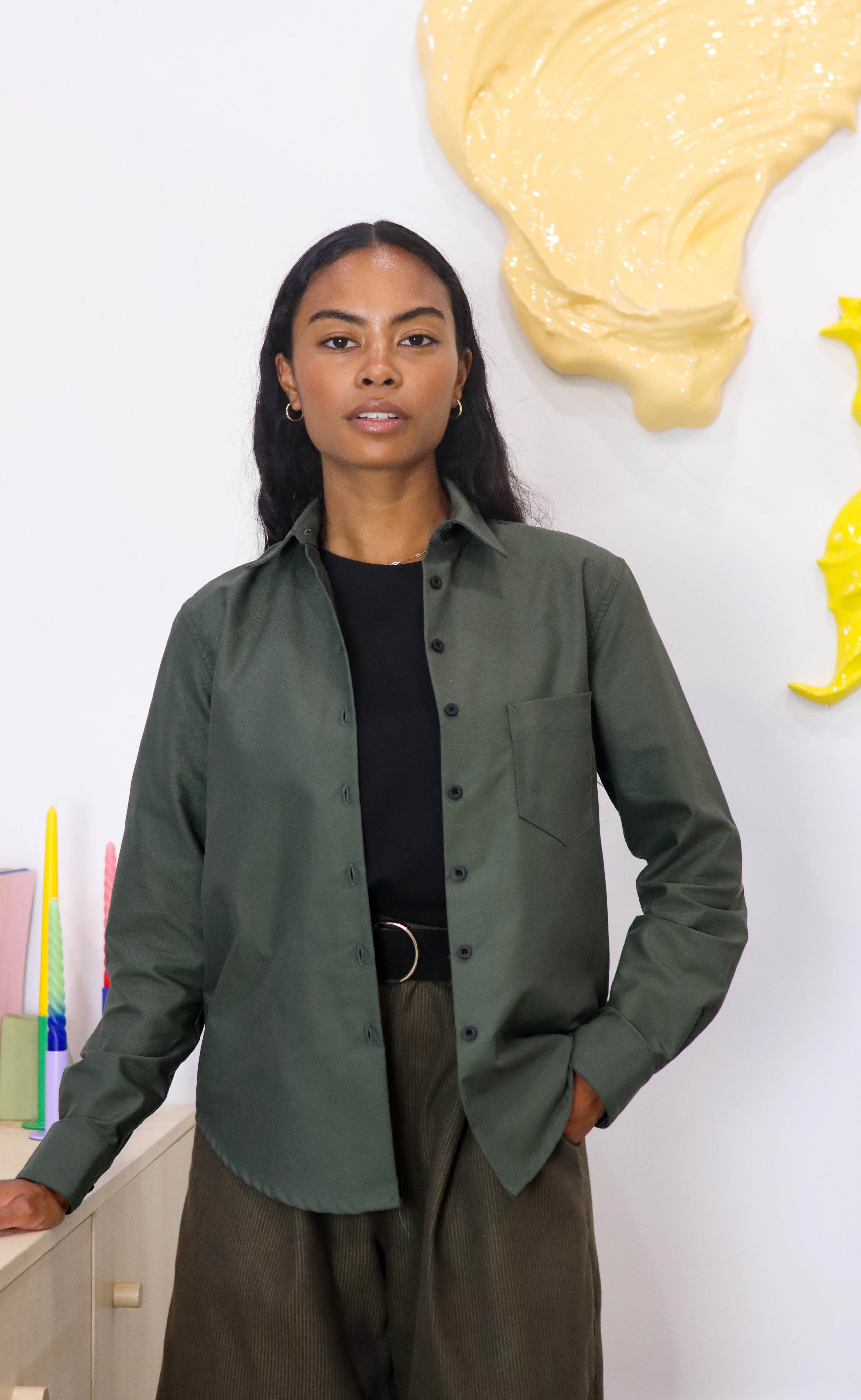 The Mechanist Women's Moss Buttonup Shirt Power Of My People