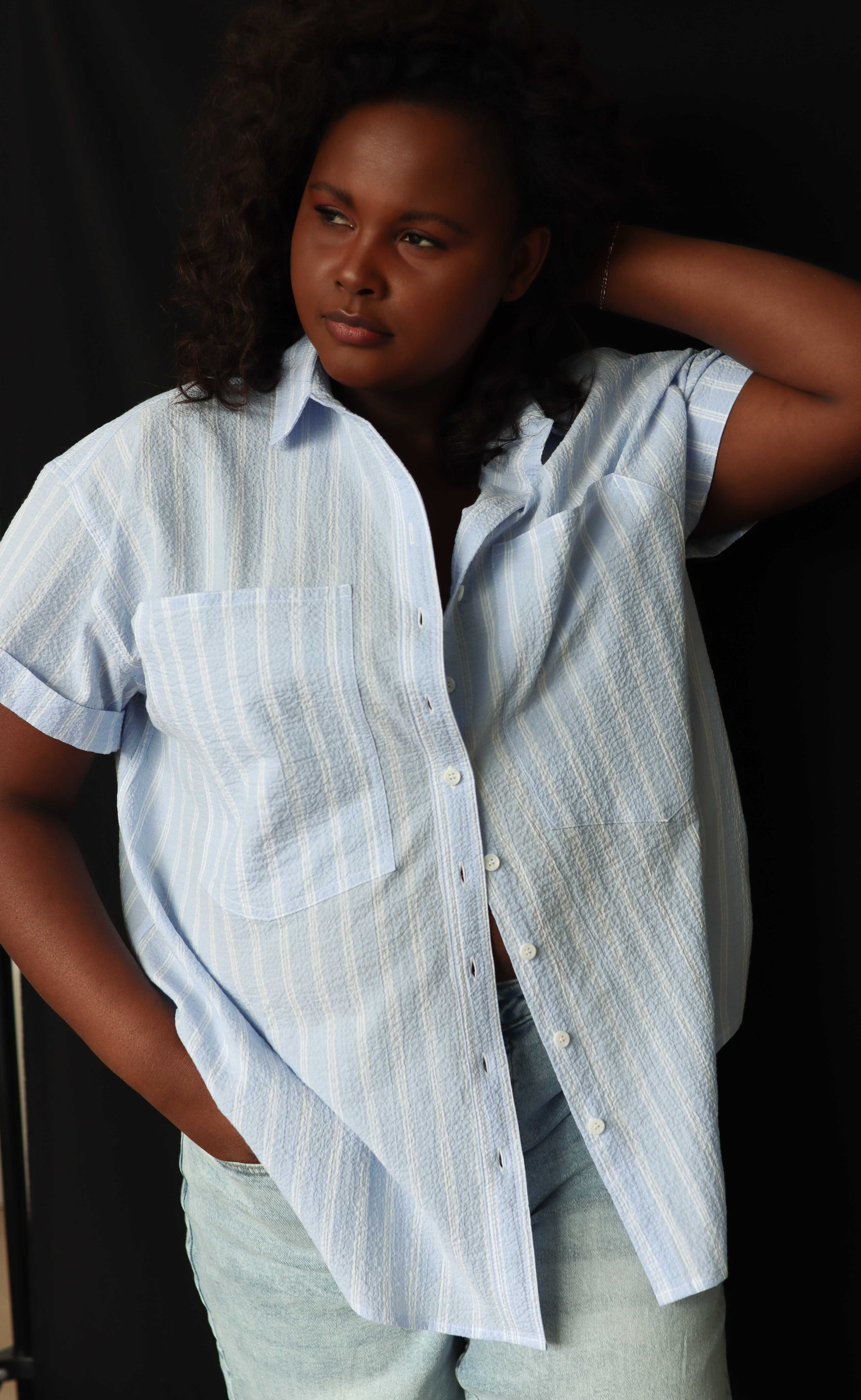 The Friend - Wayward Fit Women's Cream Linen Button-Up shirt