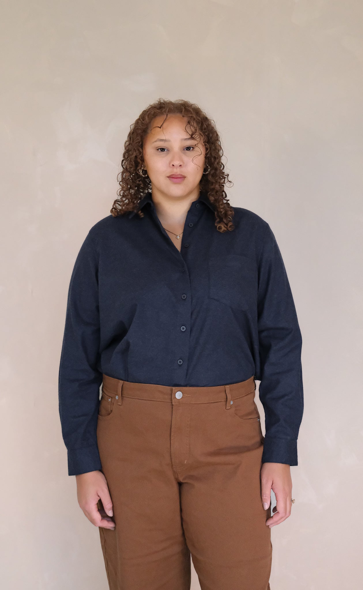 The Historian - Made In Canada - Proper Fit - Deep Navy - Wool Blend Flannel
