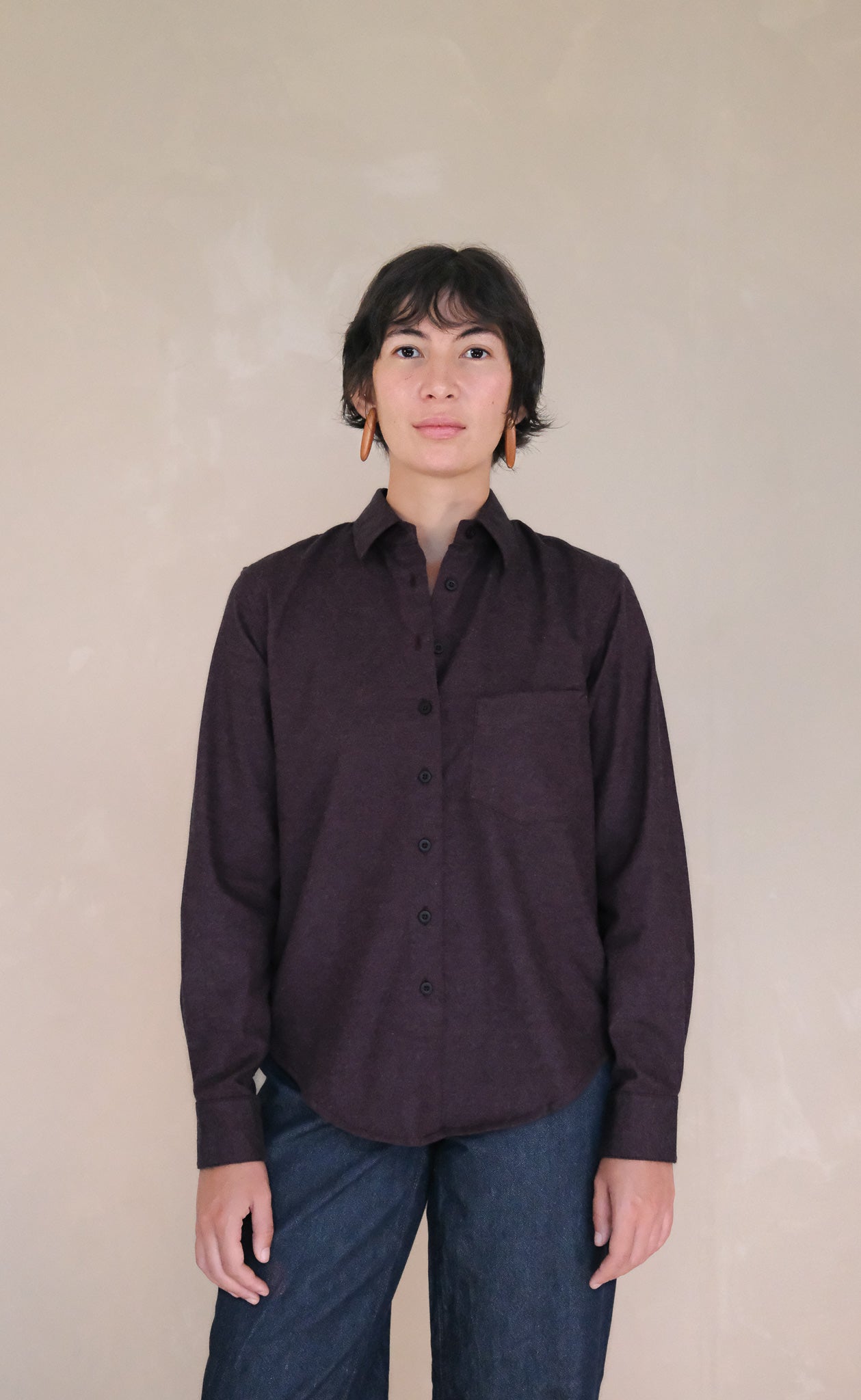 The Historian - Made In Canada - Proper Fit - Deep Plum Cashmere Blend Flannel