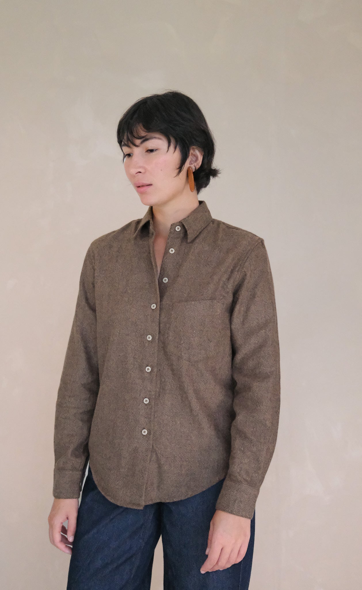 The Herdsman - Made In Canada - Proper Fit - Brown Twill Flannel