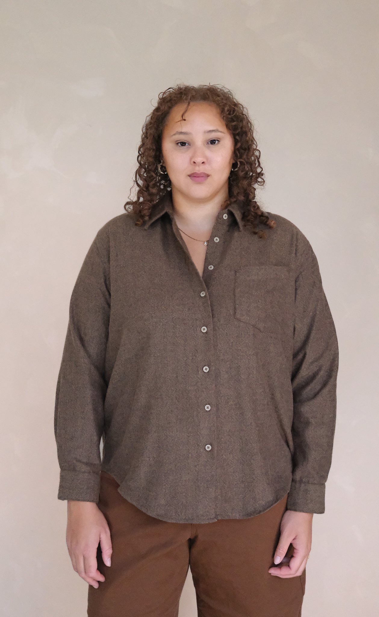 The Herdsman - Made In Canada - Proper Fit - Brown Twill Flannel
