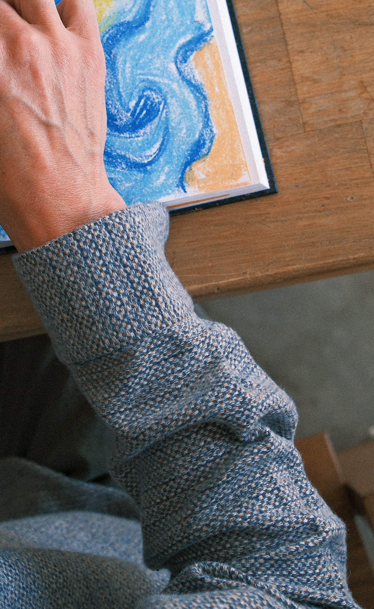 The Gatheress - Proper Fit - Blue & White Melange Flannel