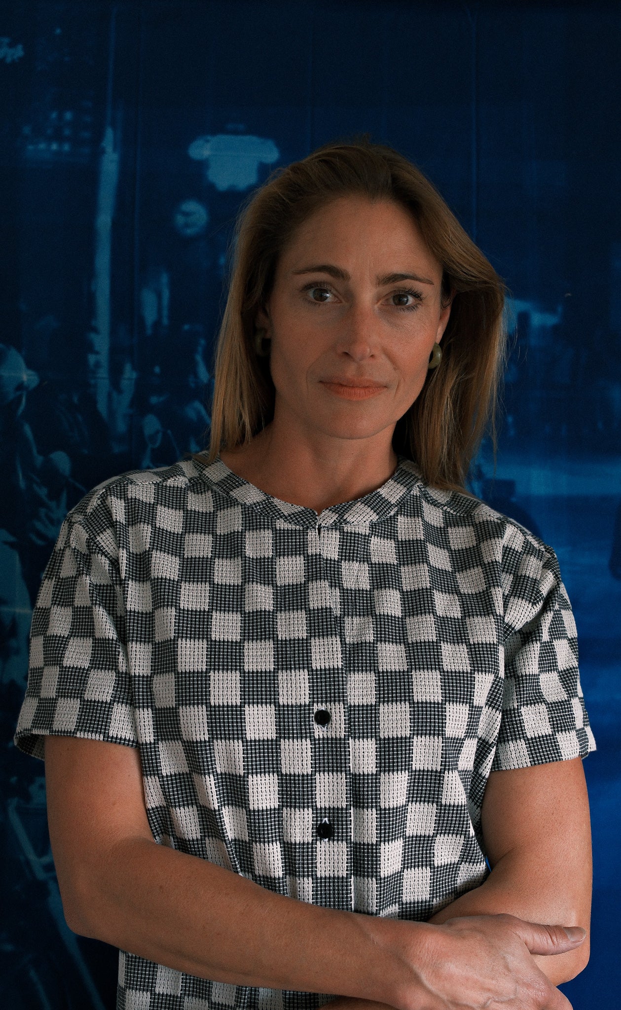 The Curator - Shift Dress - Black & White Squares