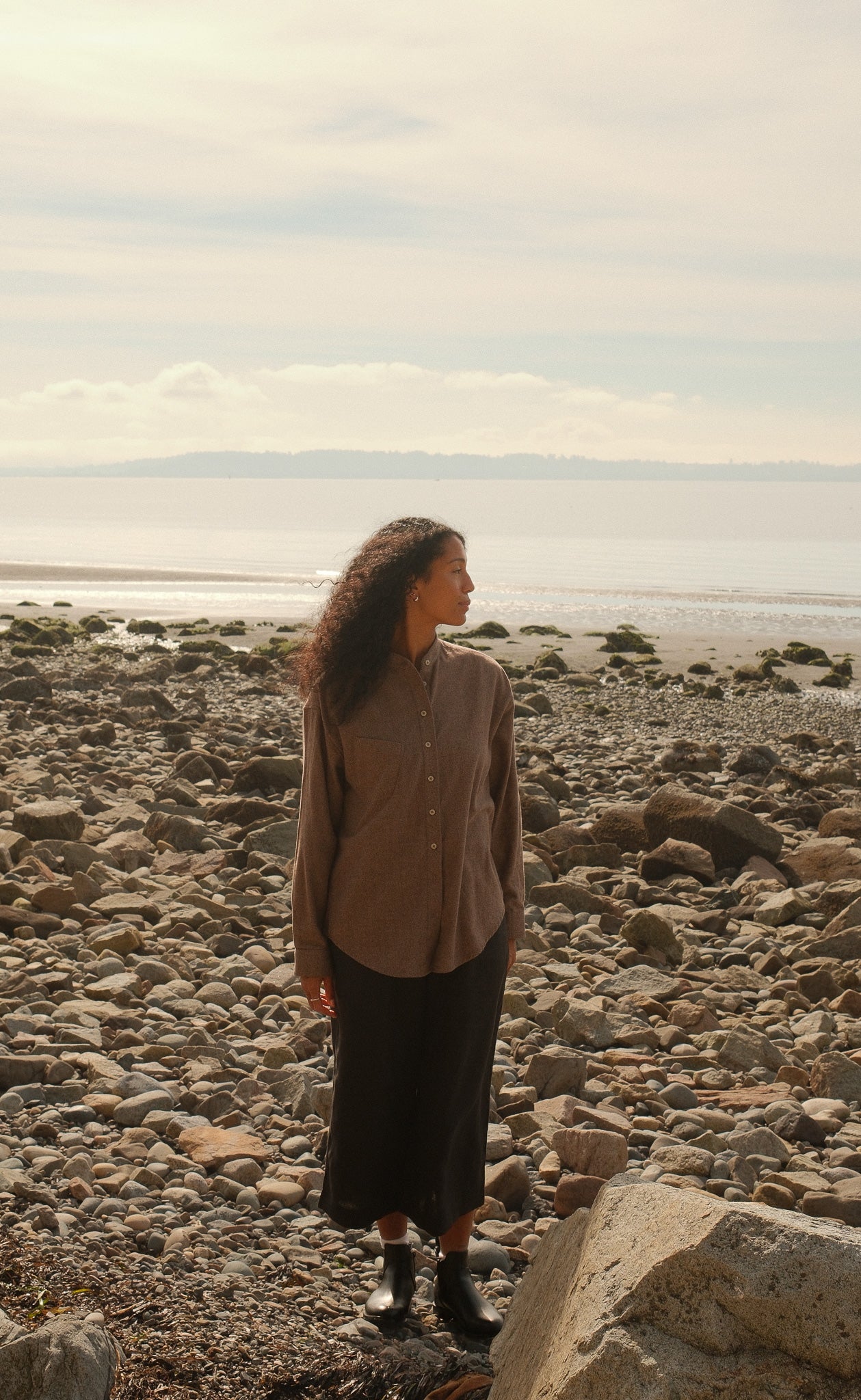 The Herdsman - Made In Canada - Wayward Fit Tunic - Brown Twill Flannel