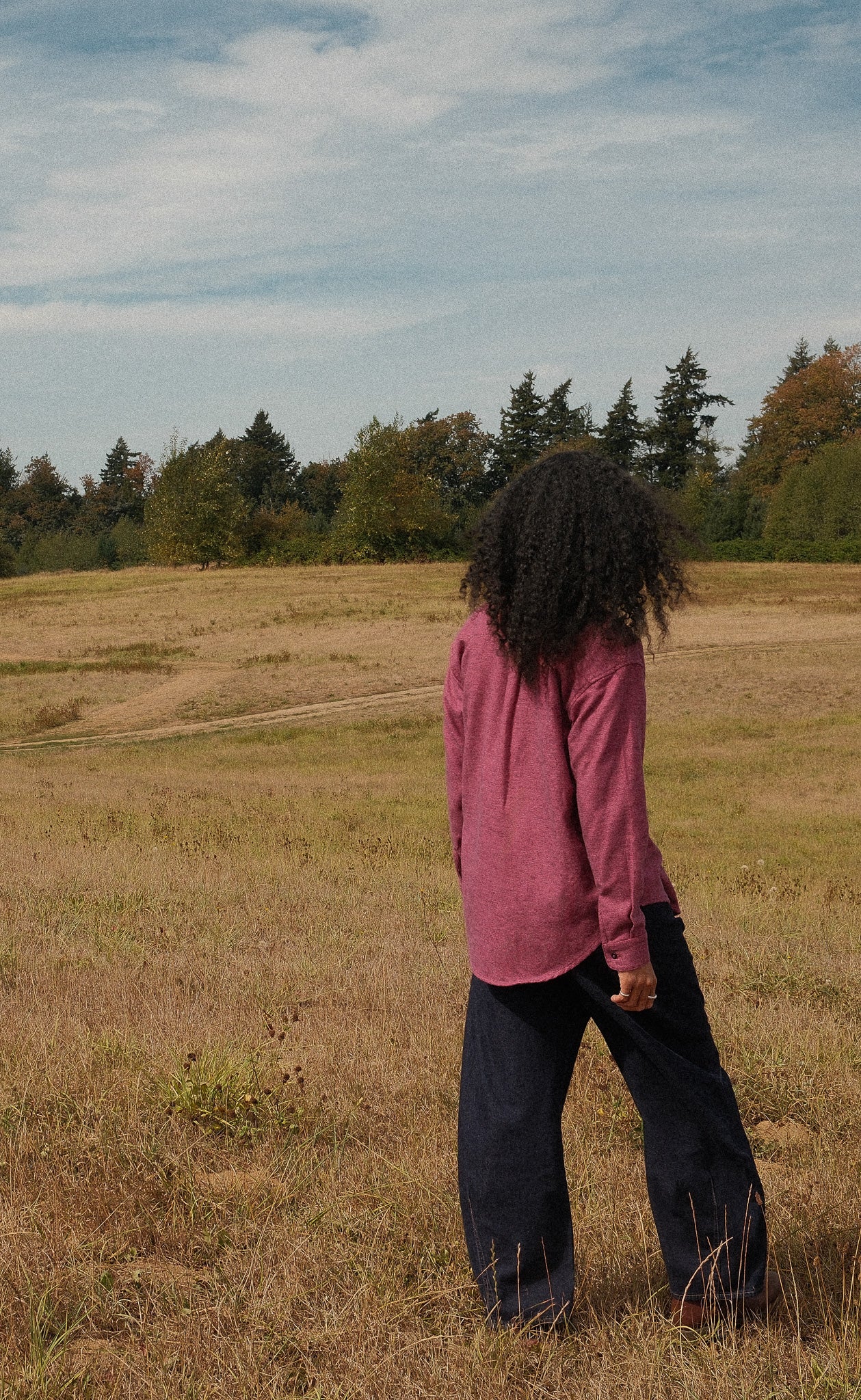 The Observer - Wayward Fit Tunic - Mulberry Melange Flannel