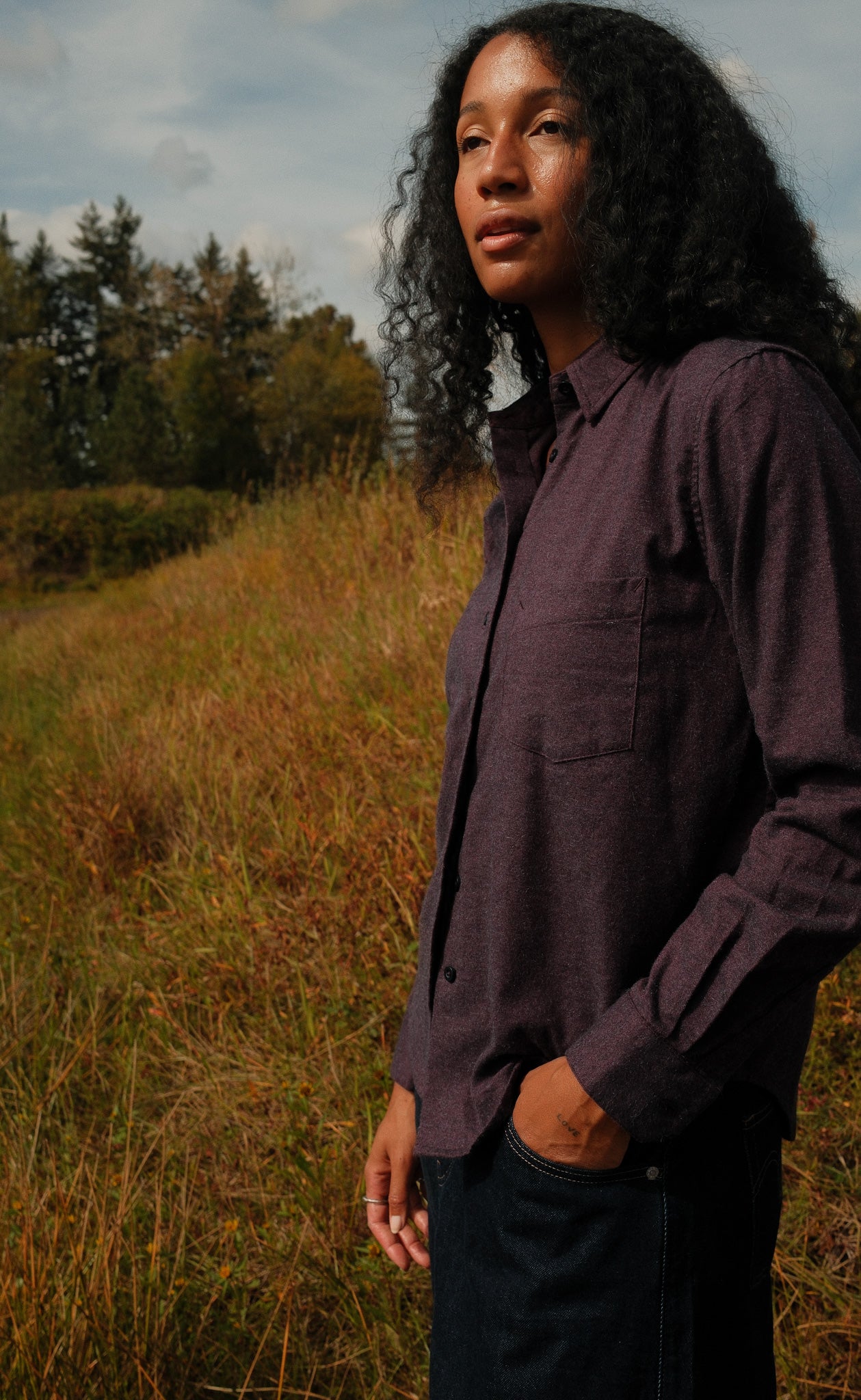 The Historian - Made In Canada - Proper Fit - Deep Plum Cashmere Blend Flannel