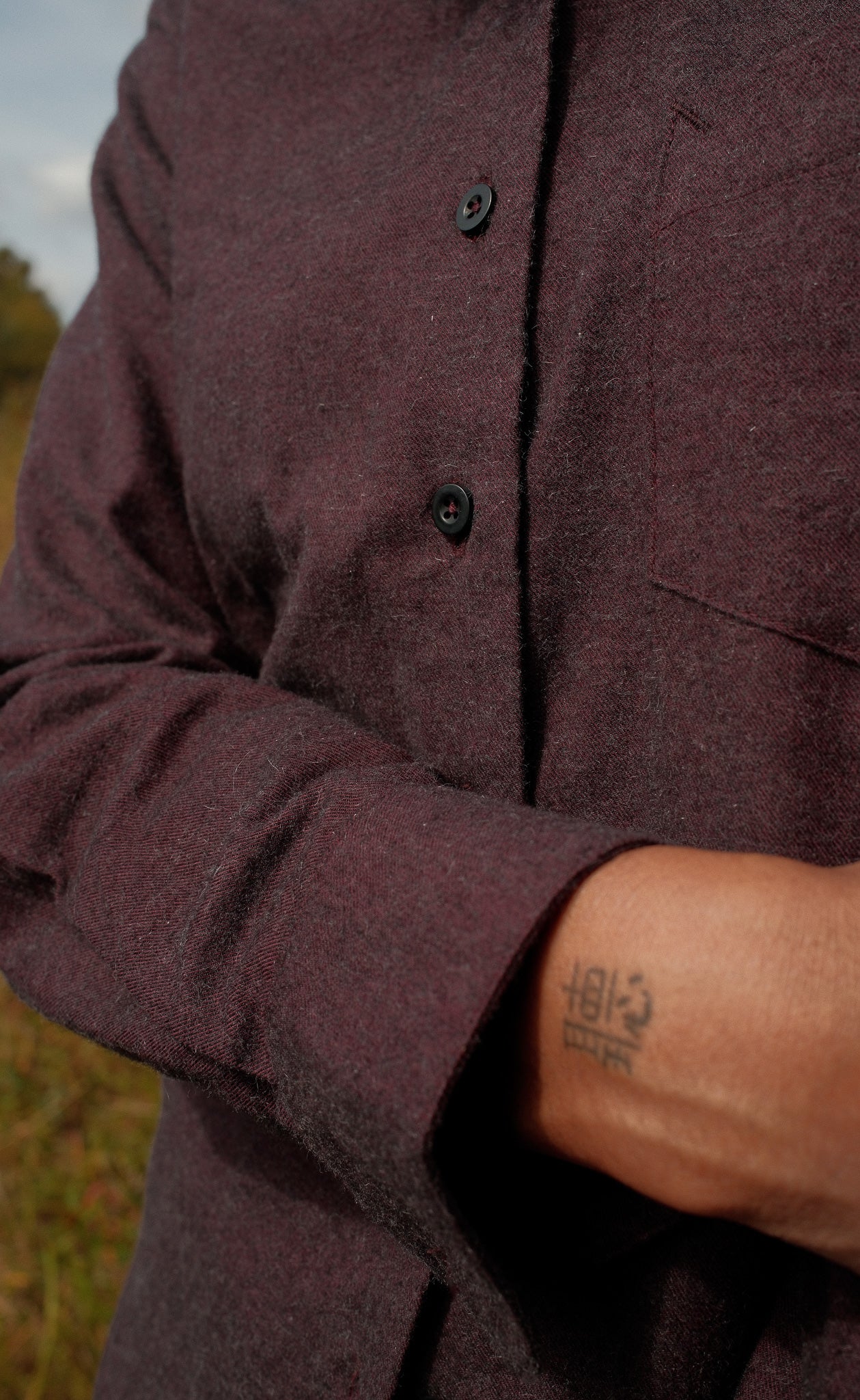 The Historian - Made In Canada - Proper Fit - Deep Plum Cashmere Blend Flannel