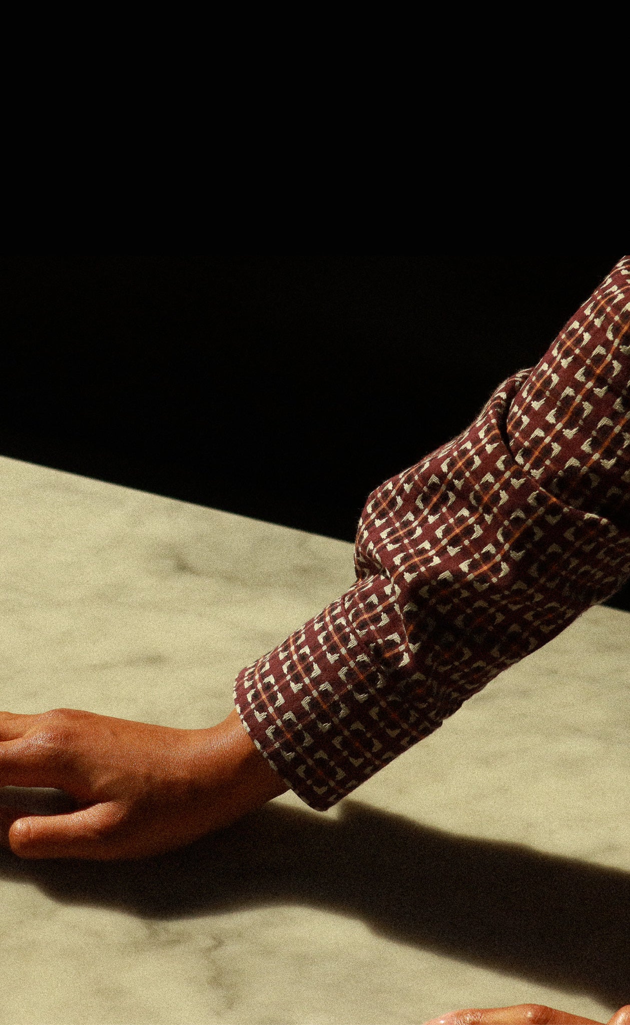 The Collector - Proper Fit - Aubergine + Grey Jacquard