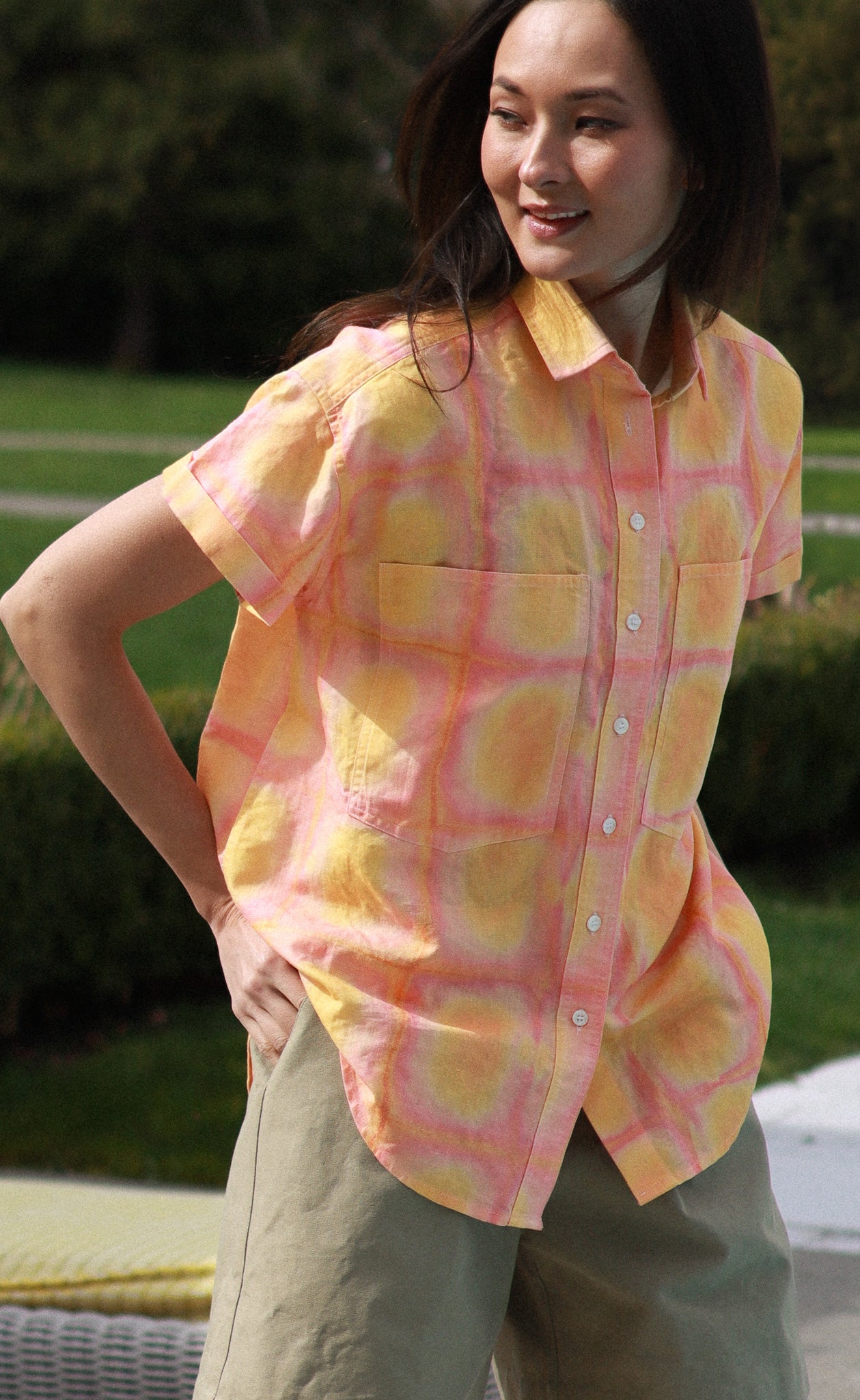 The Sunbather - Wayward Fit - Pink + Orange Sunwash Print