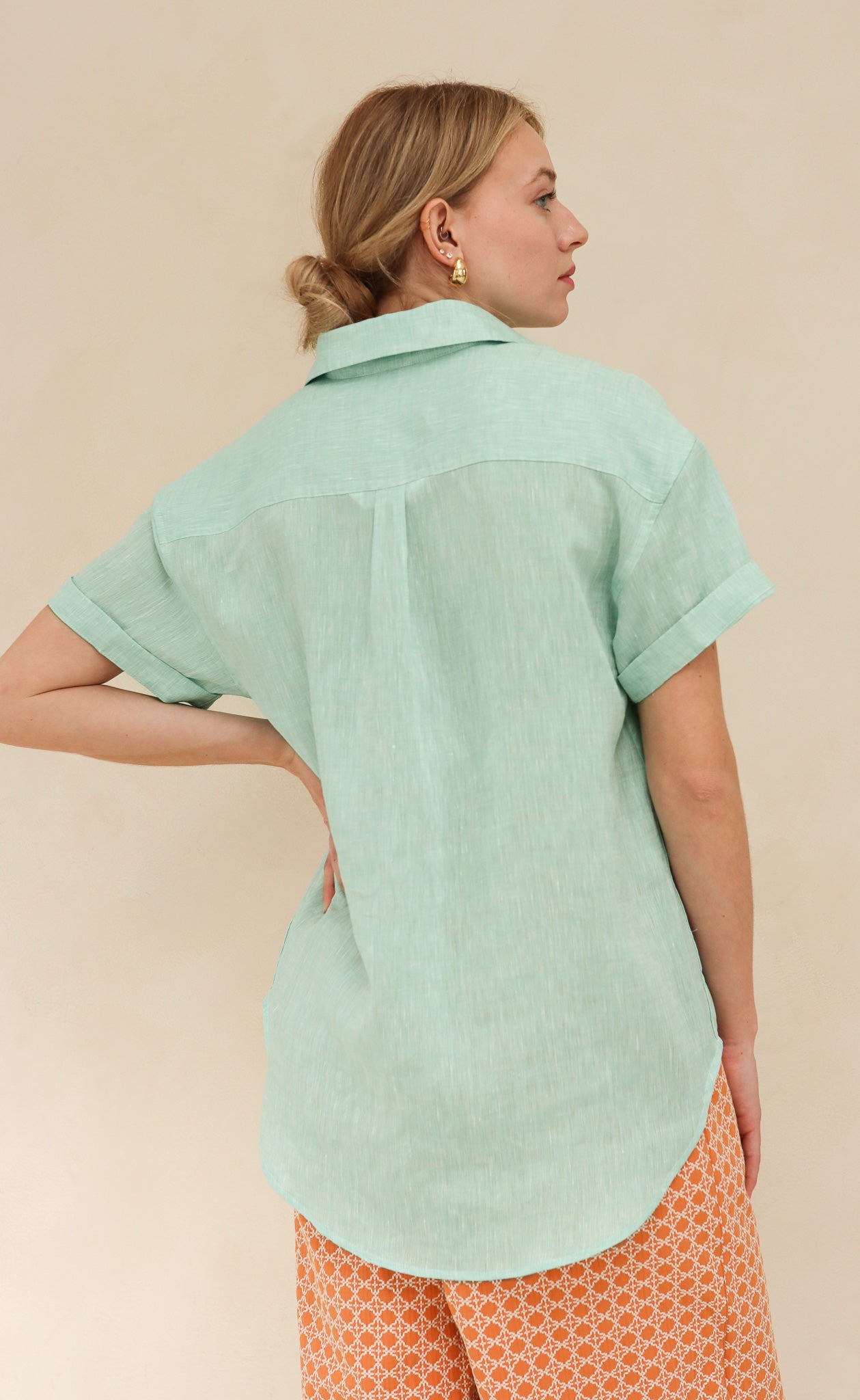 The Friend - Wayward Fit - Sea Mist 100% Linen