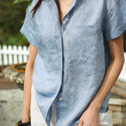 The Friend - Wayward Fit - Heather Indigo 100% Linen