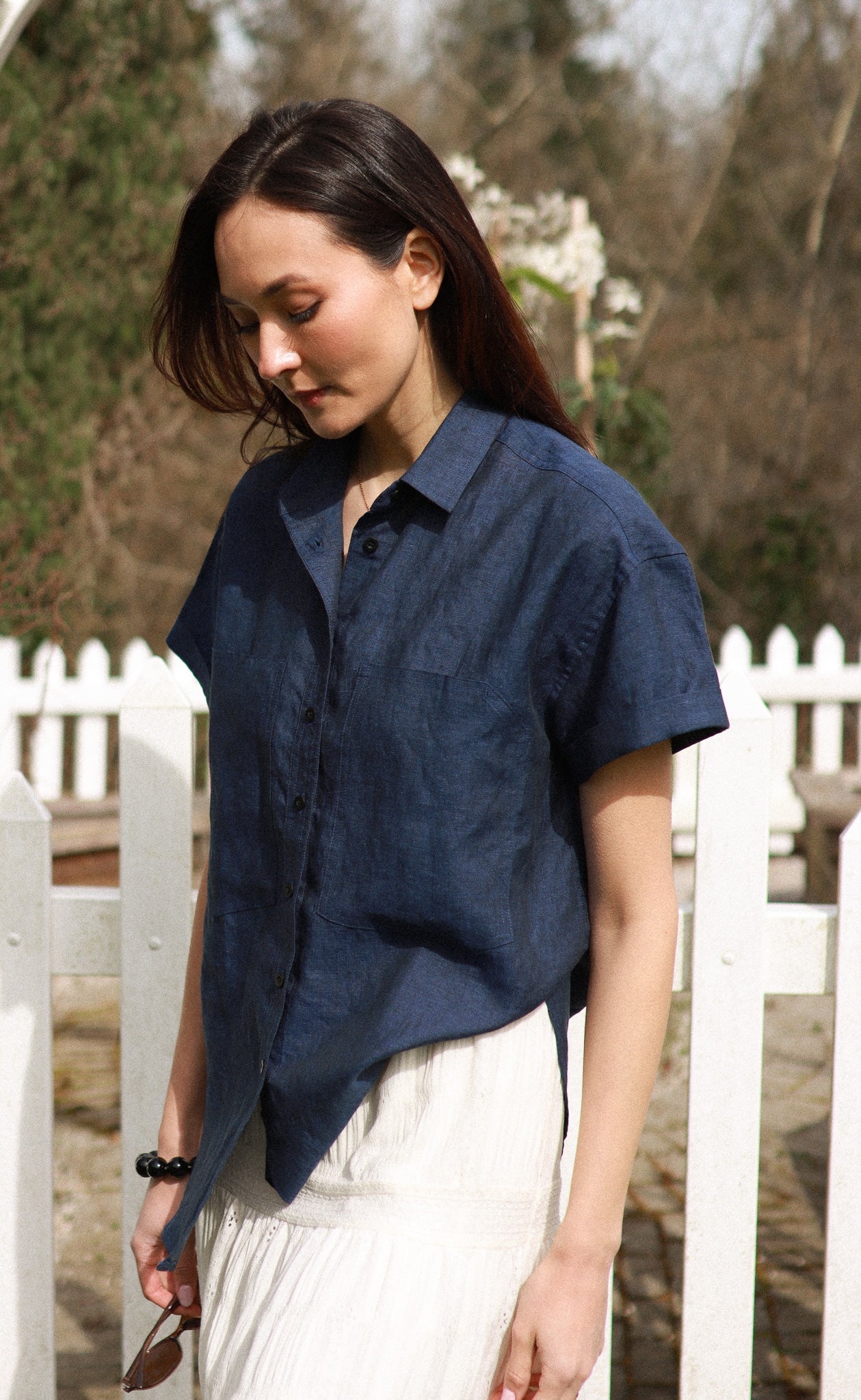 The Friend - Wayward Fit - Deep Navy 100% Linen