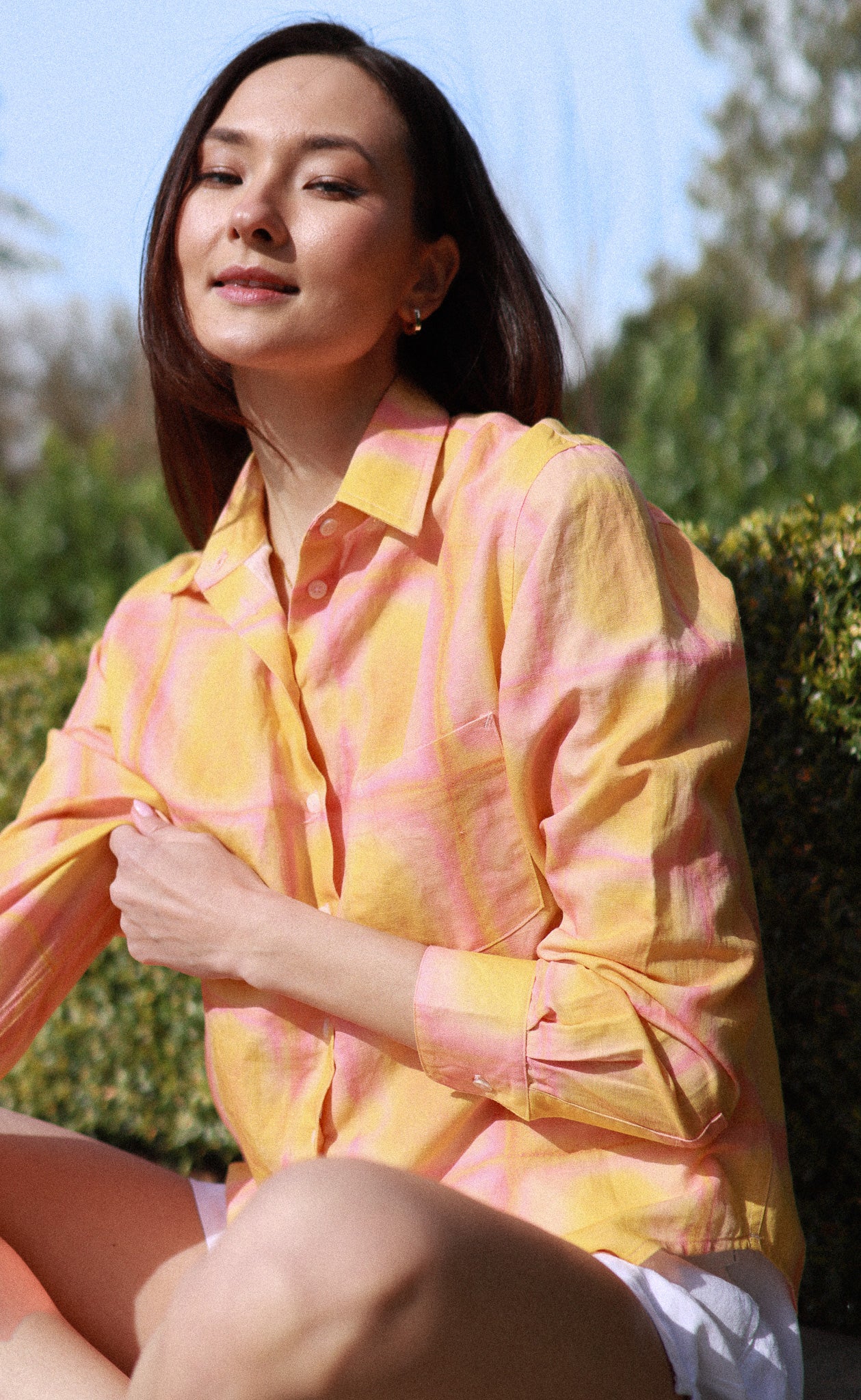 The Sunbather - Proper Fit - Pink + Orange Sunwash Print