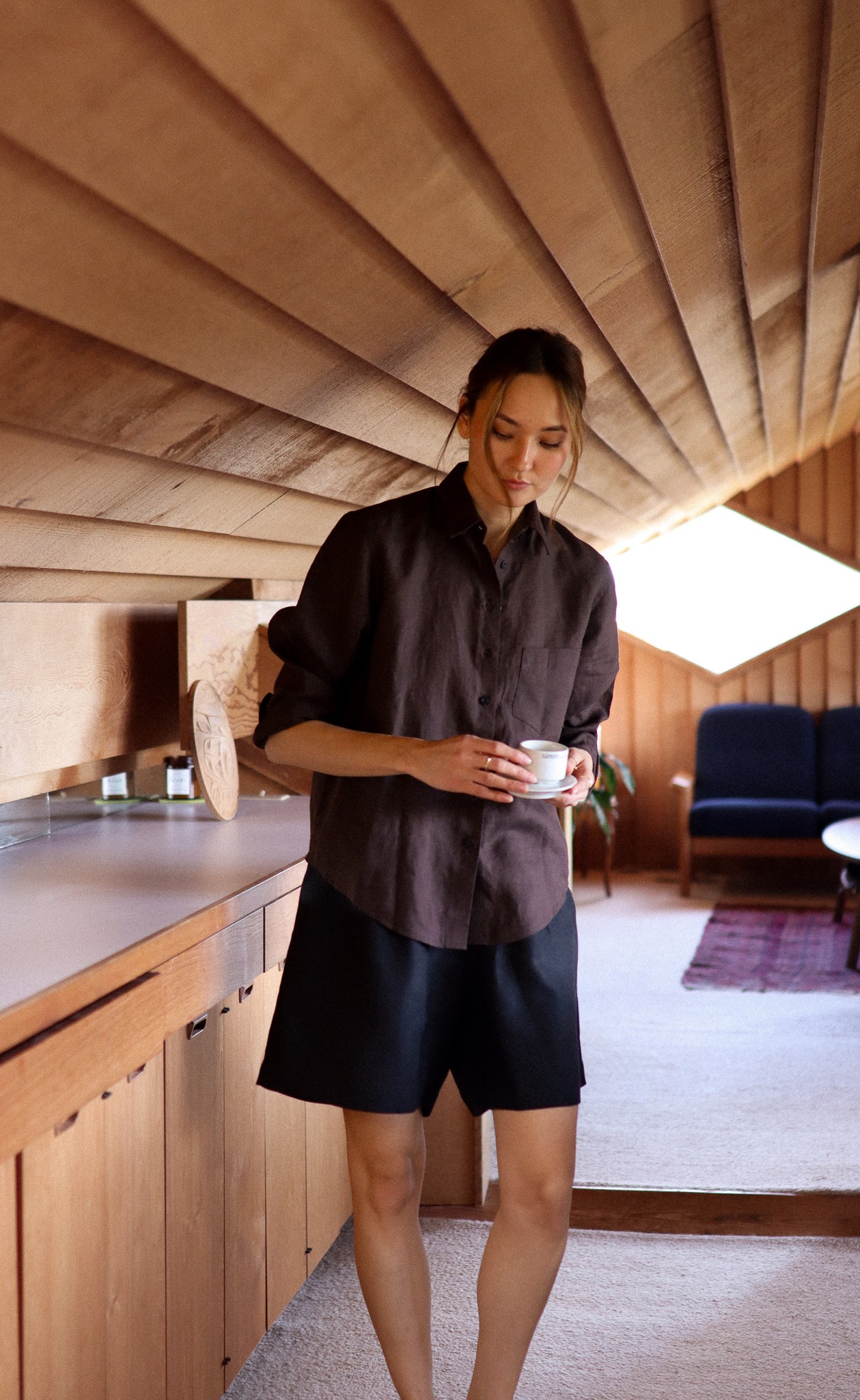 The Friend - Proper Fit - Espresso 100% Linen
