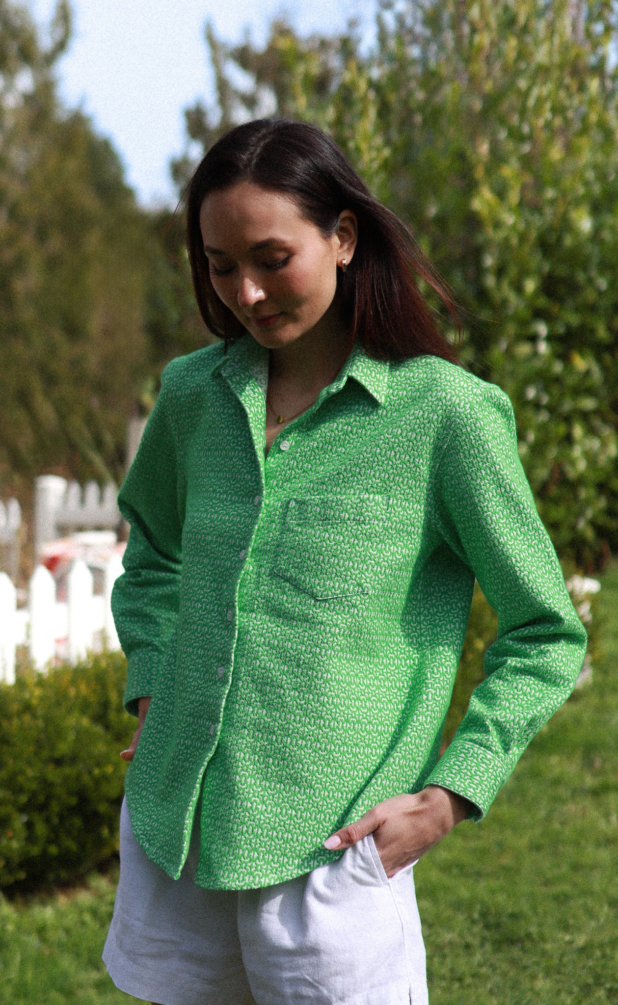 The Afternoonist - Proper Fit - Green + White Jacquard