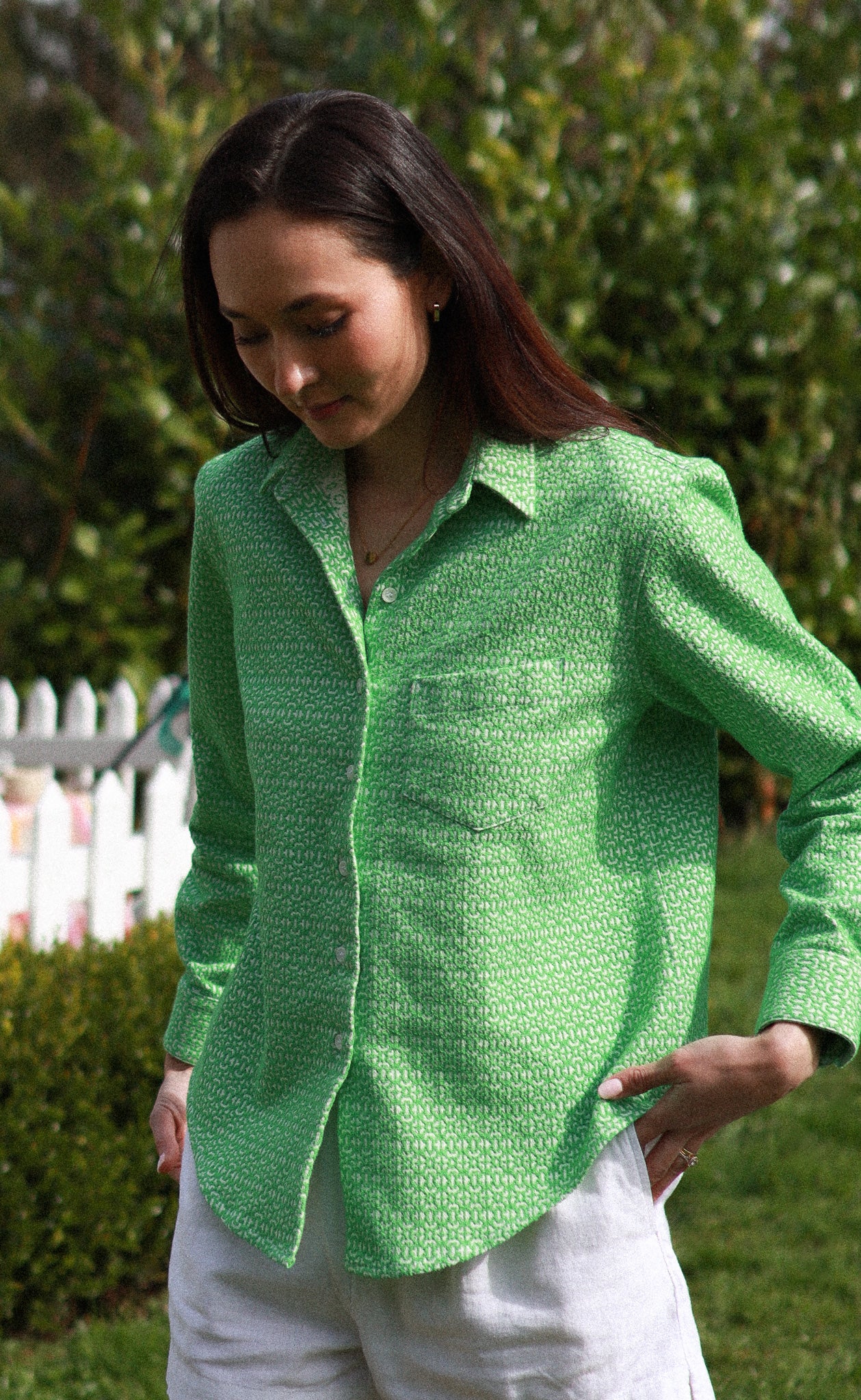 The Afternoonist - Proper Fit - Green + White Jacquard