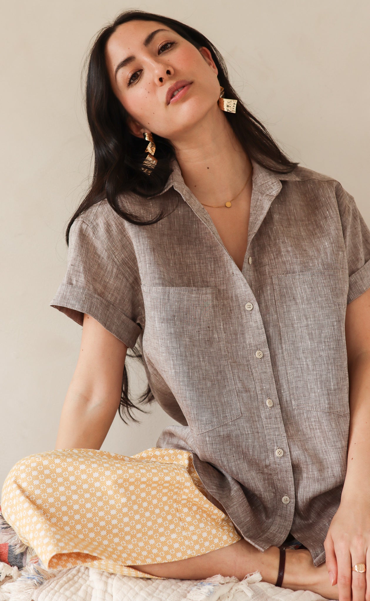 The Friend - Wayward Fit - Oak Brown 100% Linen