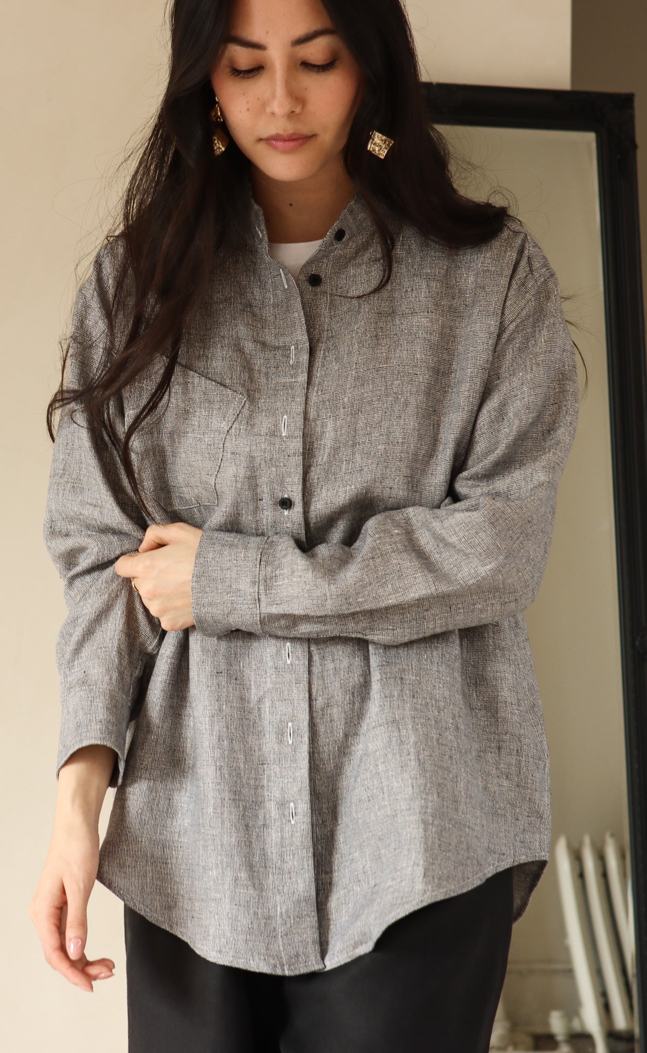 The Painter - Wayward Fit Tunic - Melange Linen