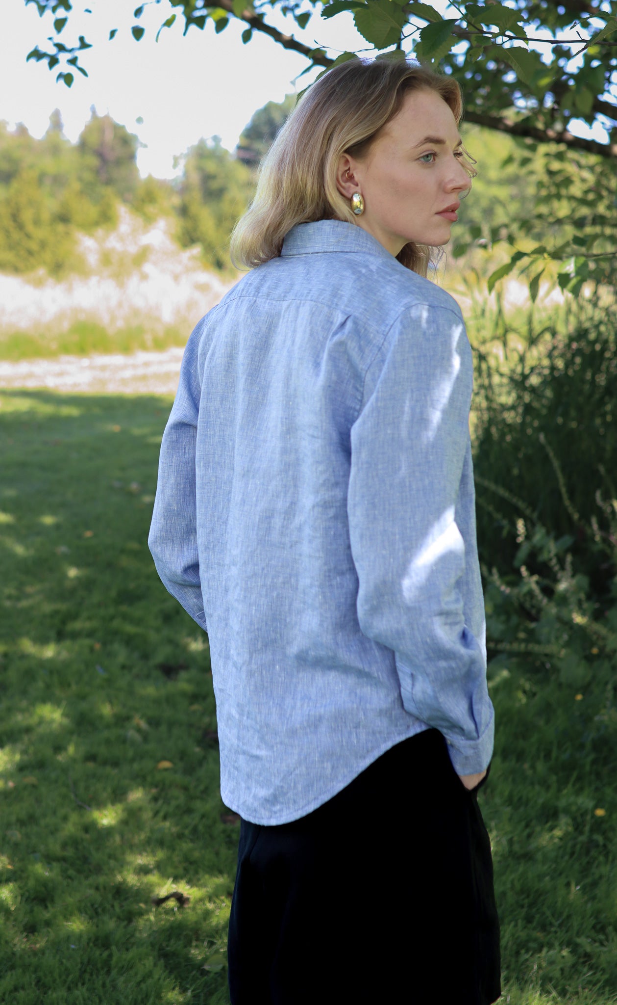 The Friend - Proper Fit - Heather Indigo 100% Linen