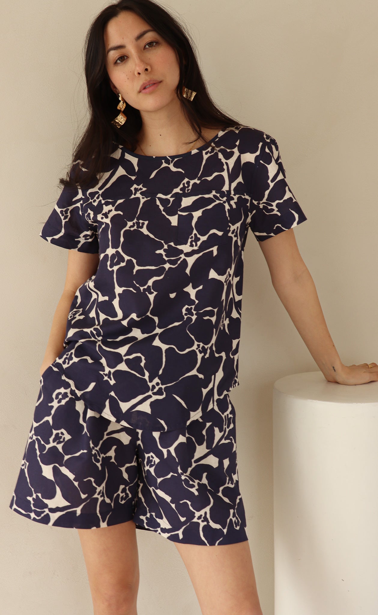 The Naturalist - Woven Tee - Linen Cotton Blend