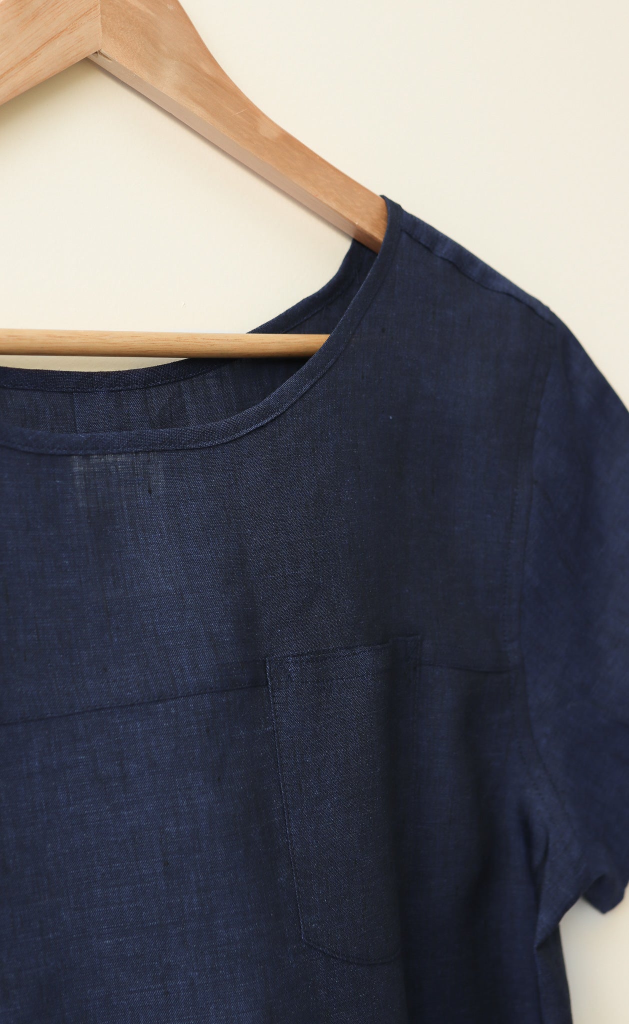 The Friend - Woven Tee - Deep Navy 100% Linen