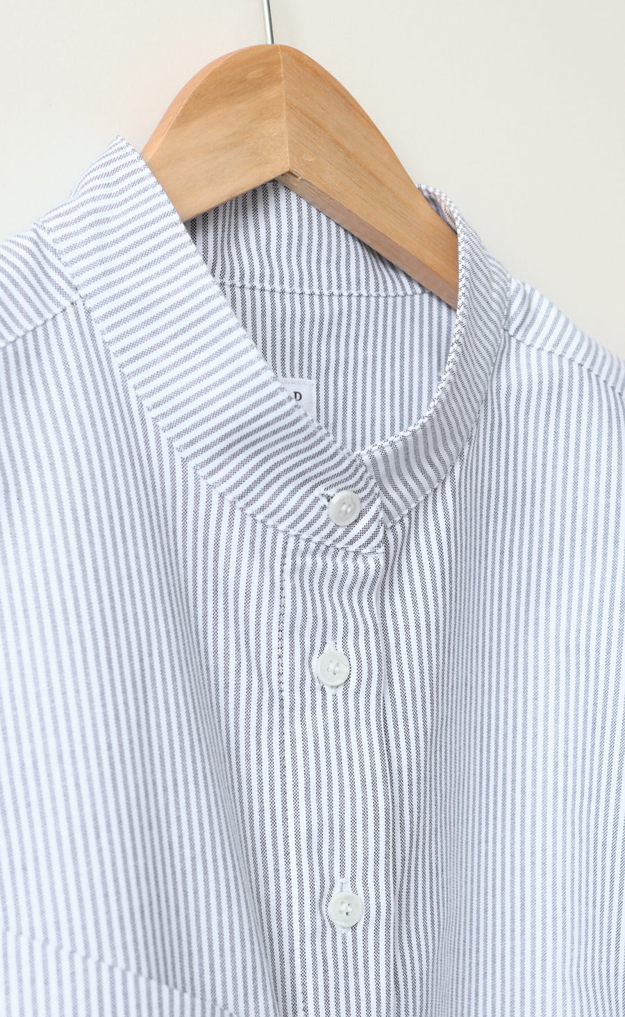 The Tailor - Wayward Fit Tunic - Black & White Striped Oxford