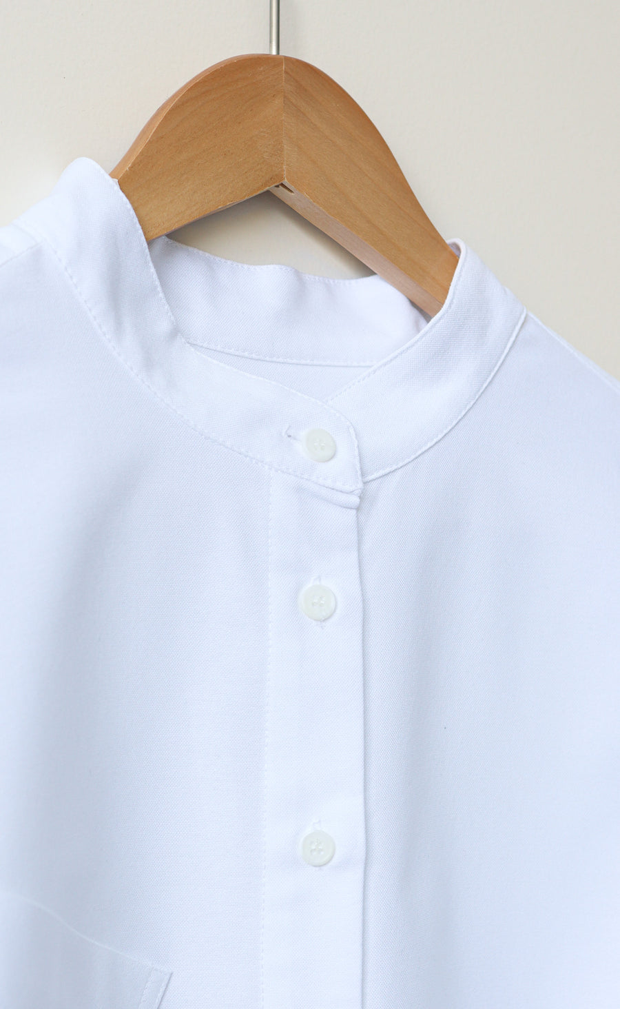 The Tailor - Wayward Fit Tunic - White Cotton Oxford