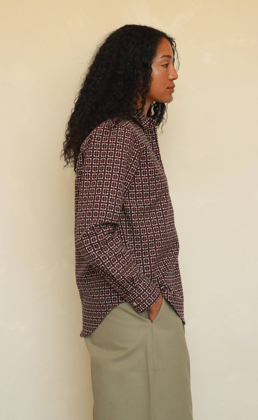 The Collector - Proper Fit - Aubergine + Grey Jacquard