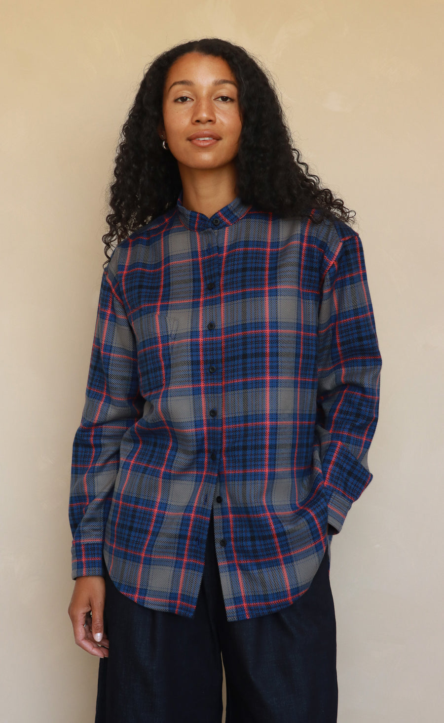 The Forger - Wayward Fit Tunic - Blue + Red Plaid