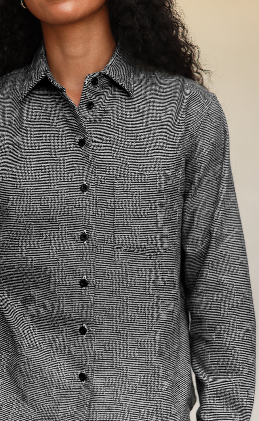 The Vanguard - Proper Fit - Black & White Windmill Flannel