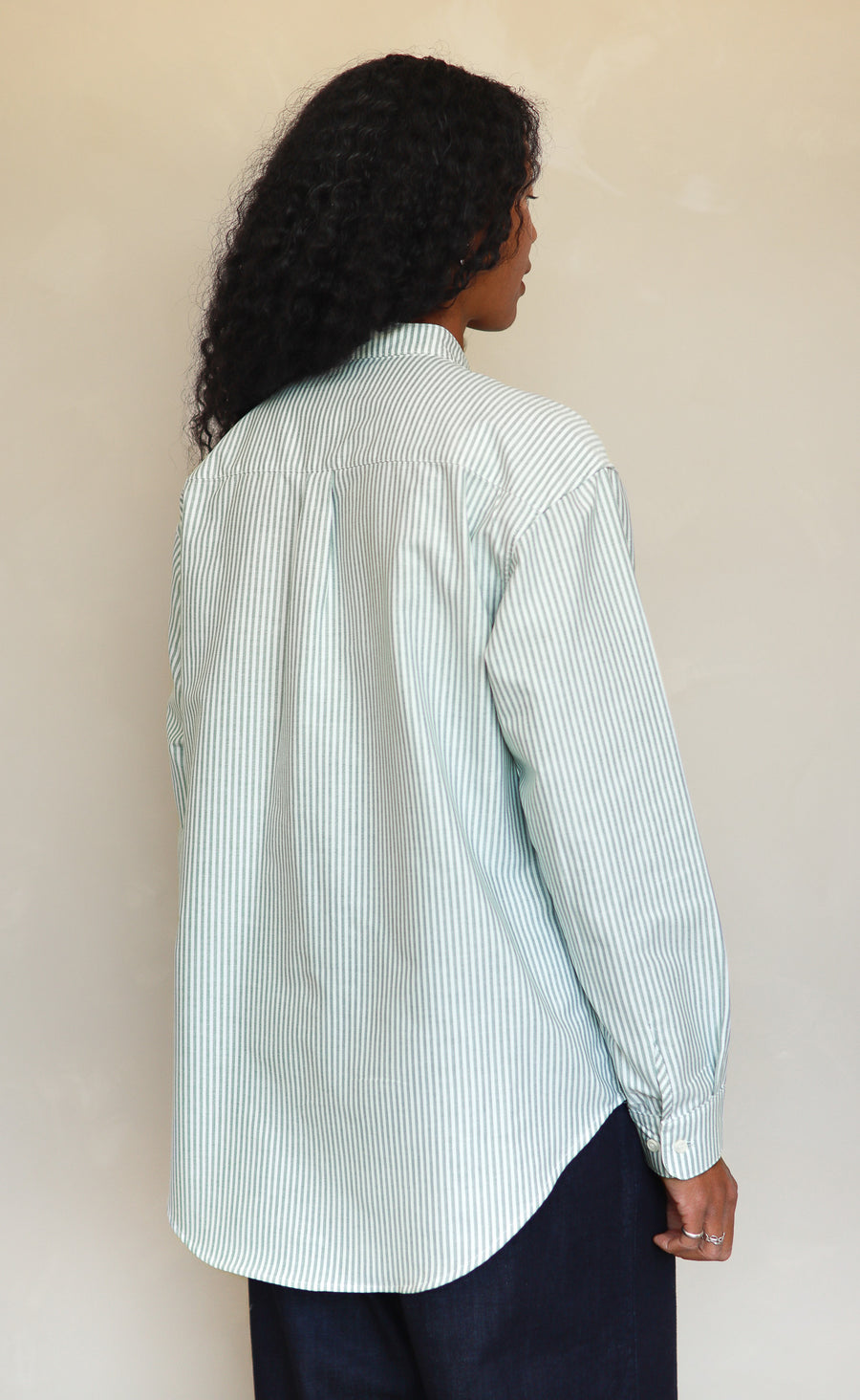 The Tailor - Wayward Fit Tunic - Green & White Stripe
