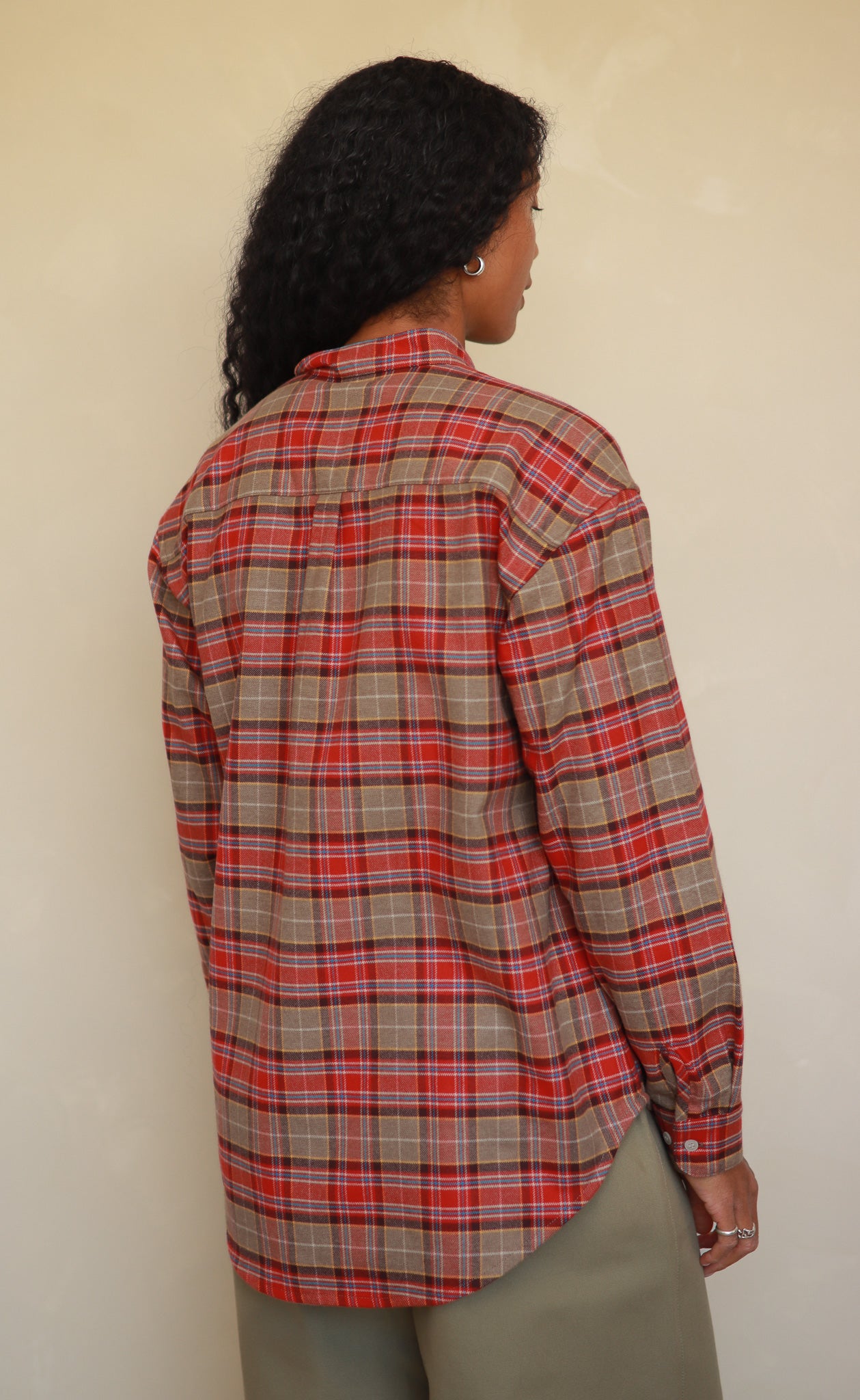 The Ember - Wayward Fit Tunic - Red + Beige Plaid