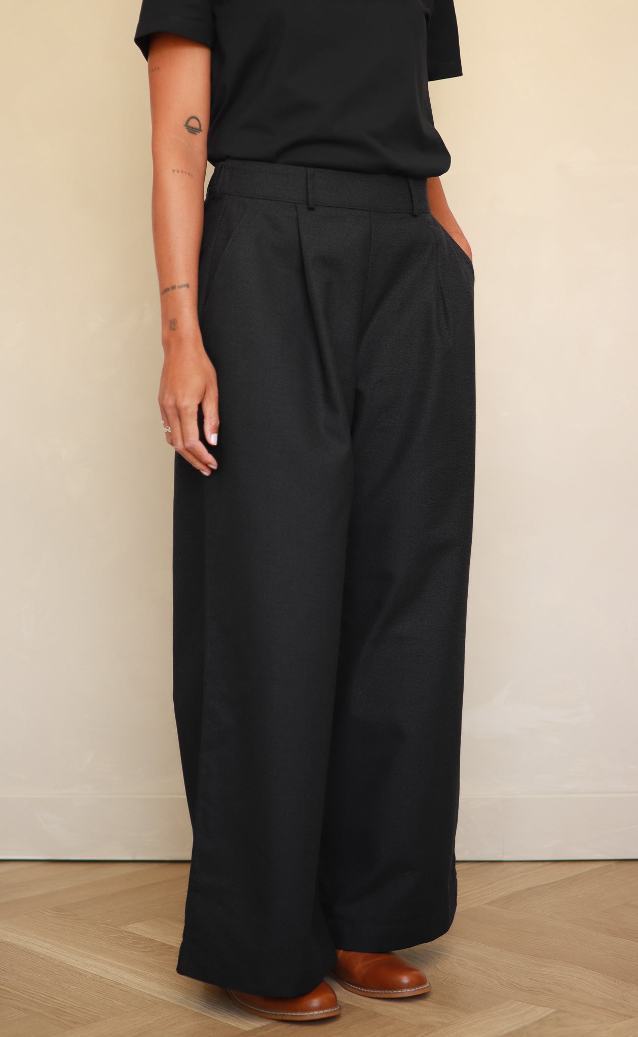 The Maximalist - Long Pants - Charcoal Crepe