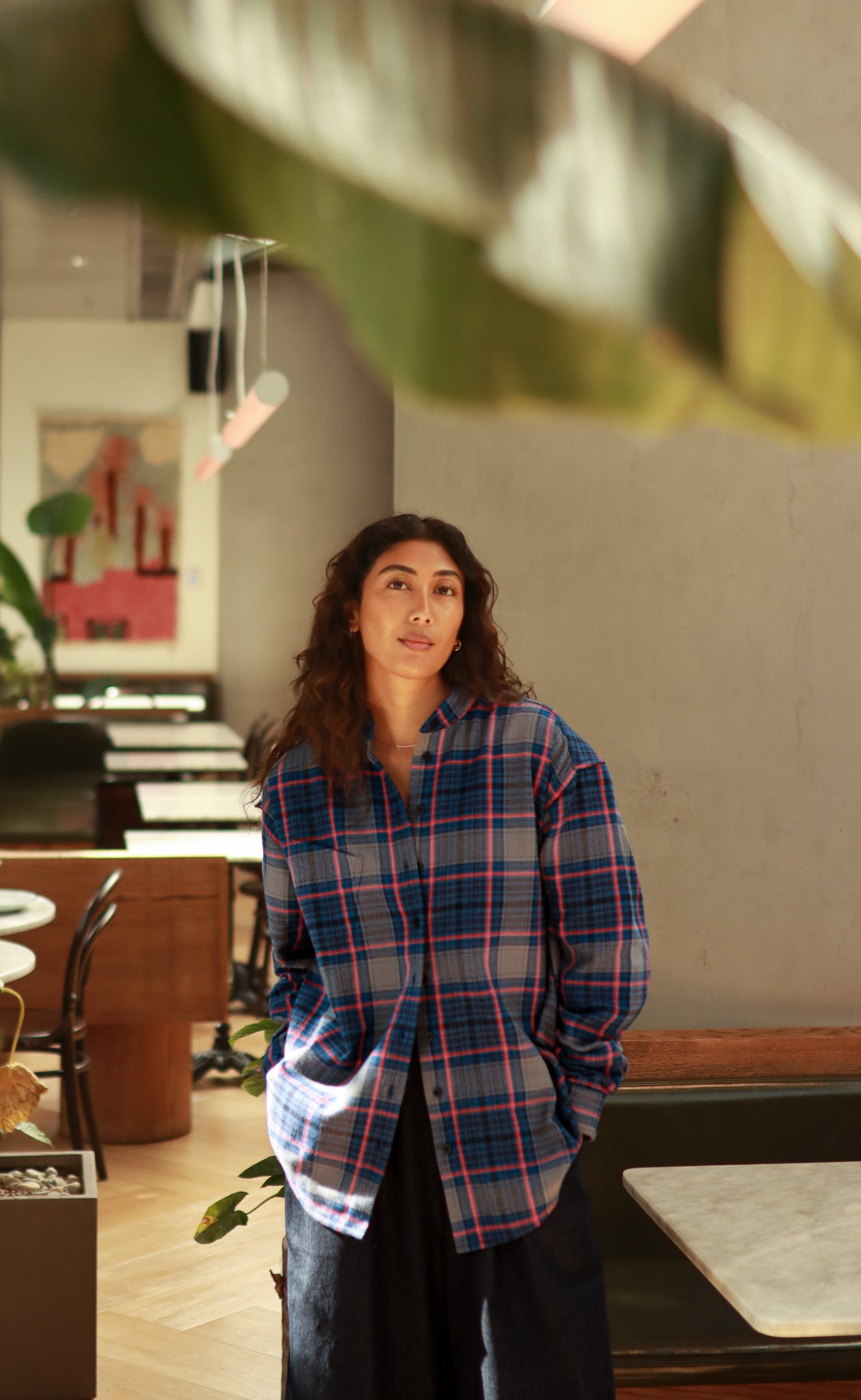 The Forger - Wayward Fit Tunic - Blue + Red Plaid