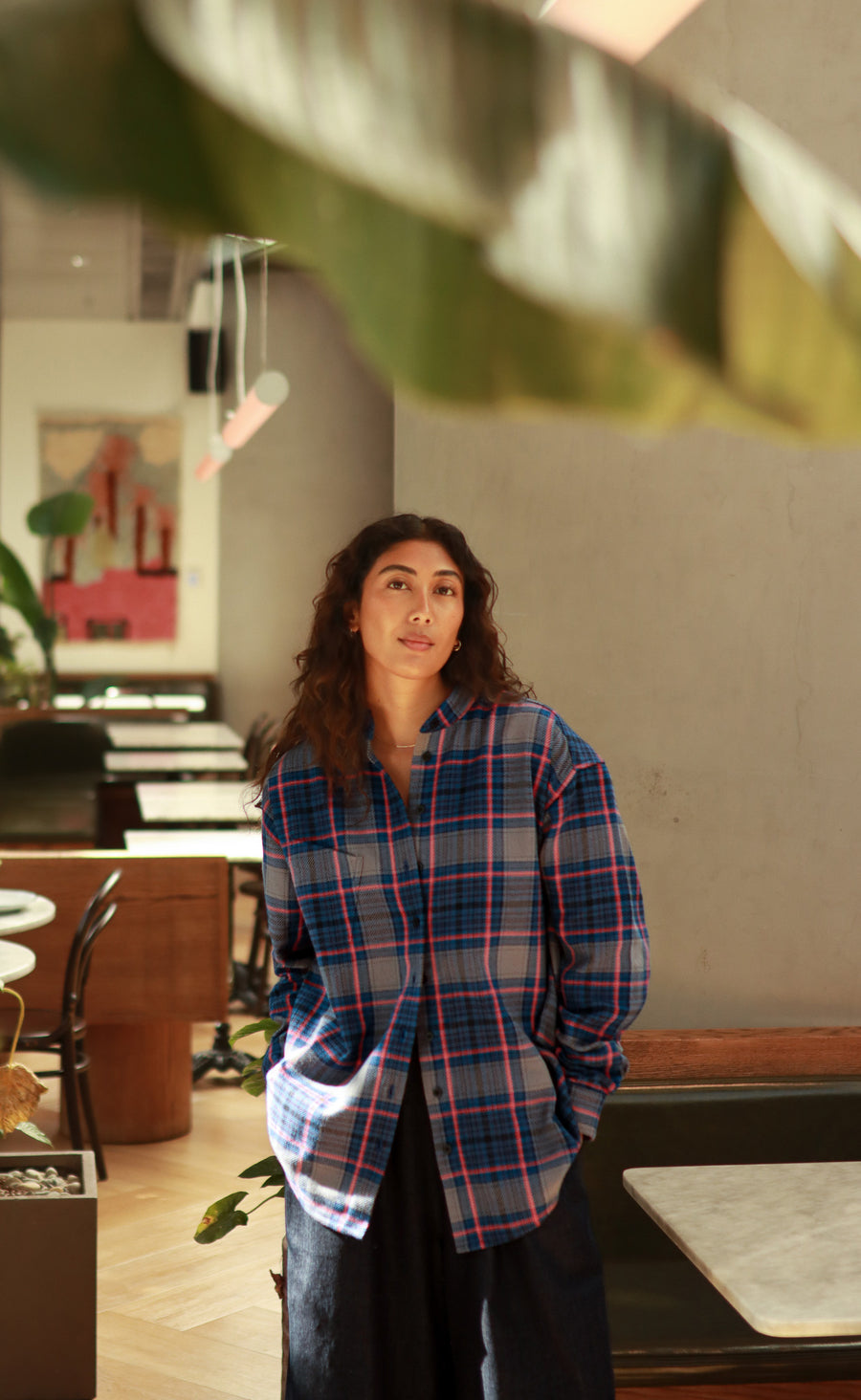 The Forger - Wayward Fit Tunic - Blue + Red Plaid