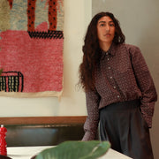 The Collector - Proper Fit - Aubergine + Grey Jacquard