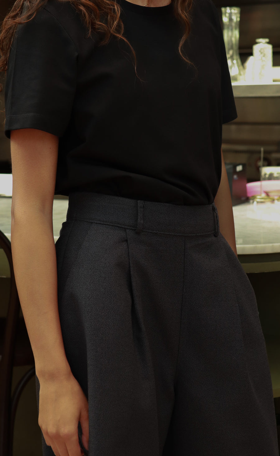 The Maximalist - Long Pants - Charcoal Crepe