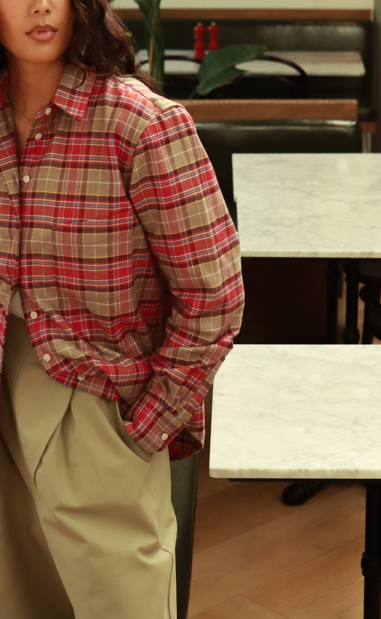 The Ember - Proper Fit - Red + Beige Plaid