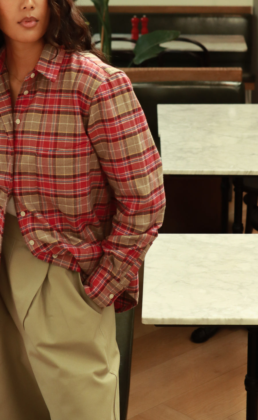 The Ember - Proper Fit - Red + Beige Plaid