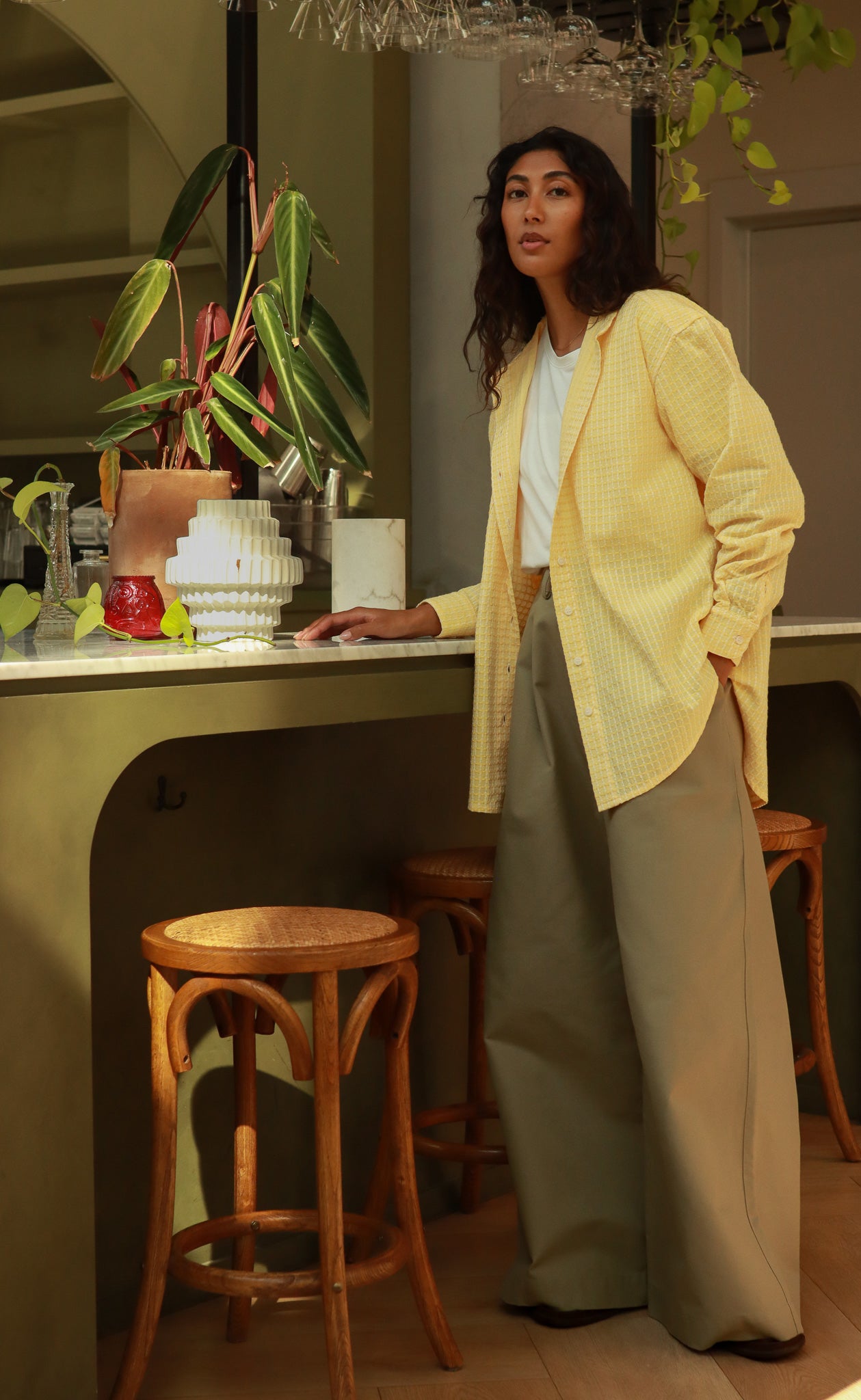 The Signal - Wayward Fit Tunic - Primary Yellow Jacquard