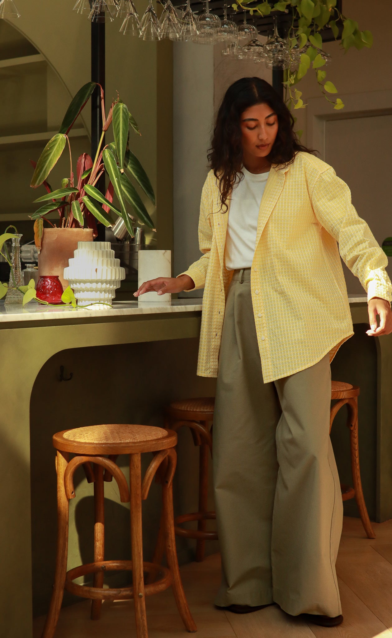 The Signal - Wayward Fit Tunic - Primary Yellow Jacquard