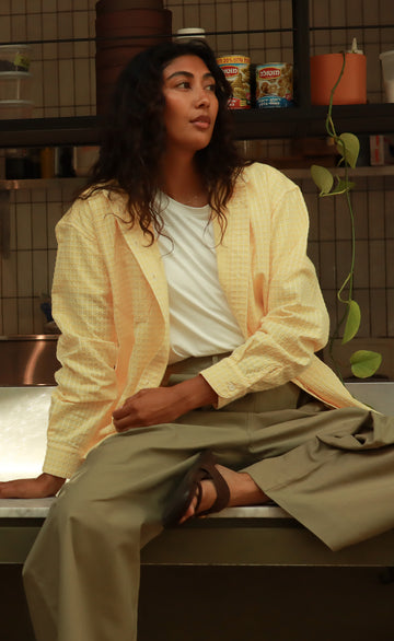 The Signal - Wayward Fit Tunic - Primary Yellow Jacquard