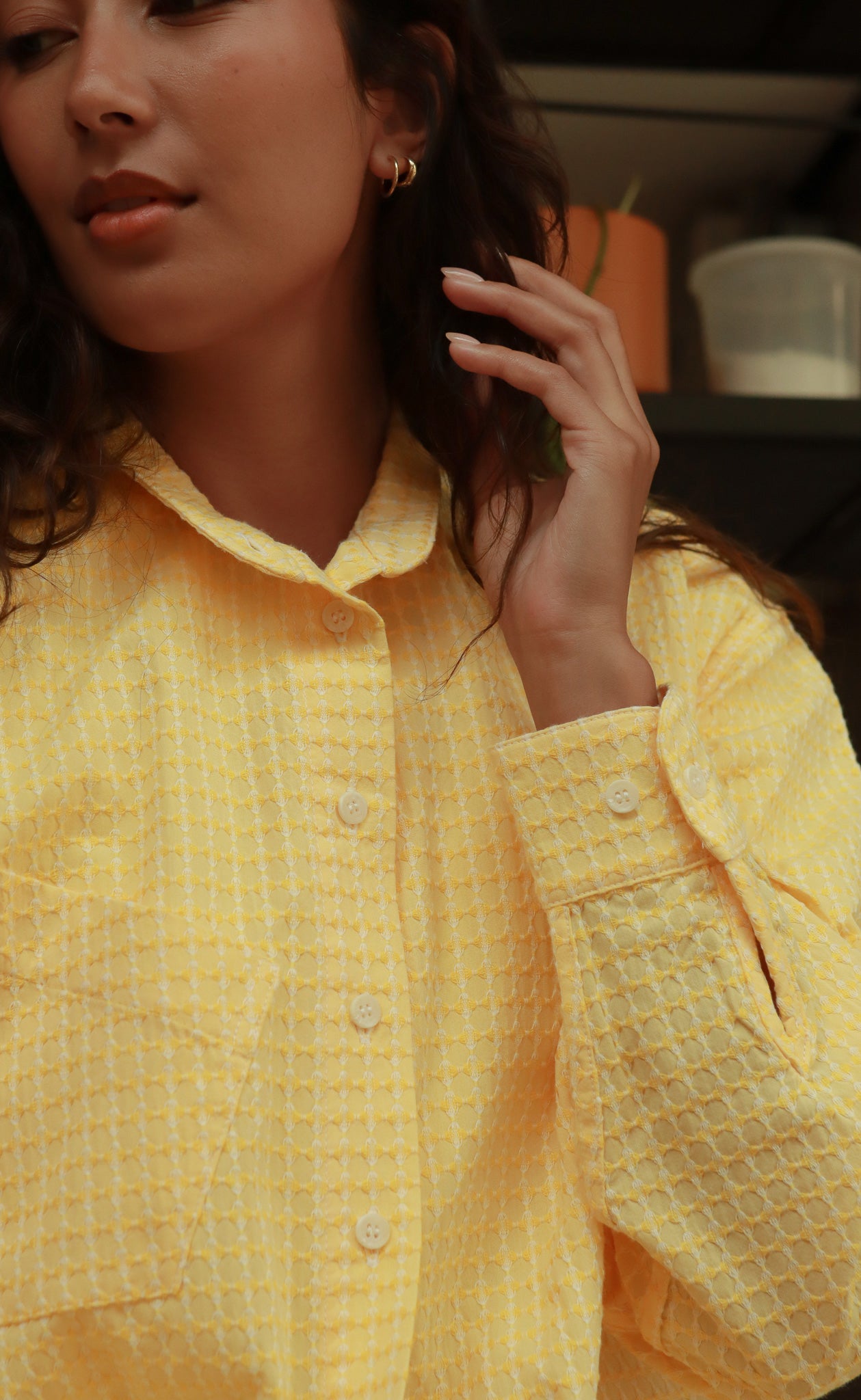 The Signal - Wayward Fit Tunic - Primary Yellow Jacquard