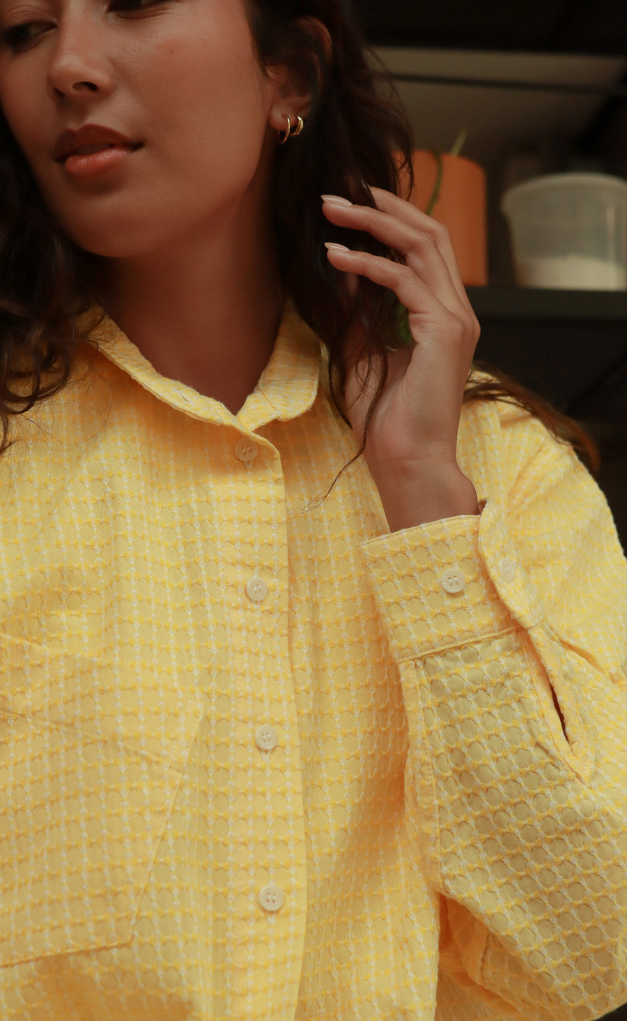 The Signal - Wayward Fit Tunic - Primary Yellow Jacquard