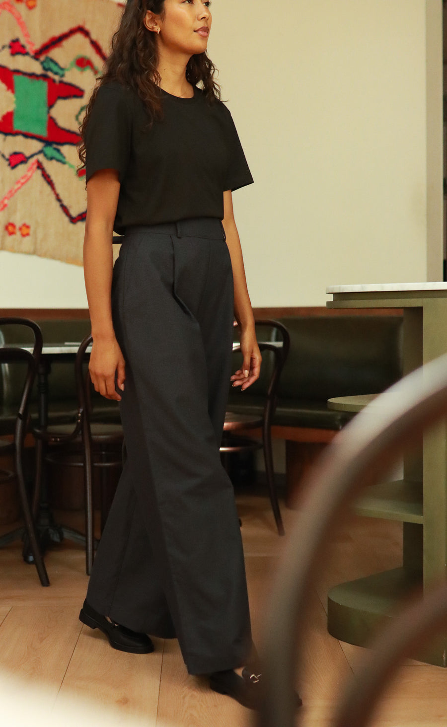 The Maximalist - Long Pants - Charcoal Crepe