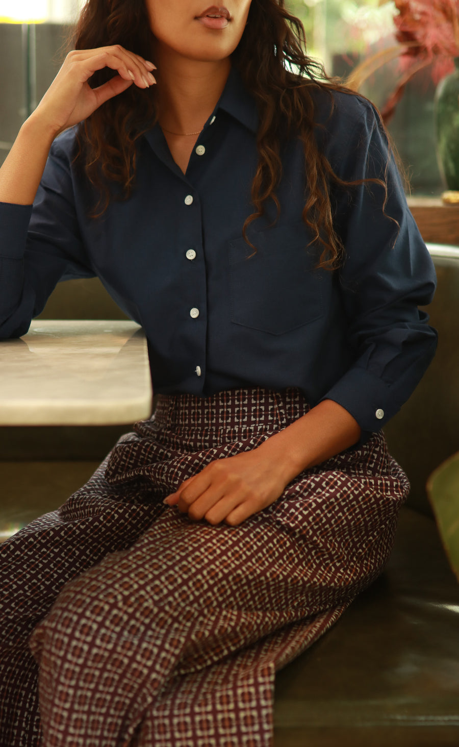 The Maximalist - Long Pants - Aubergine + Grey Jacquard