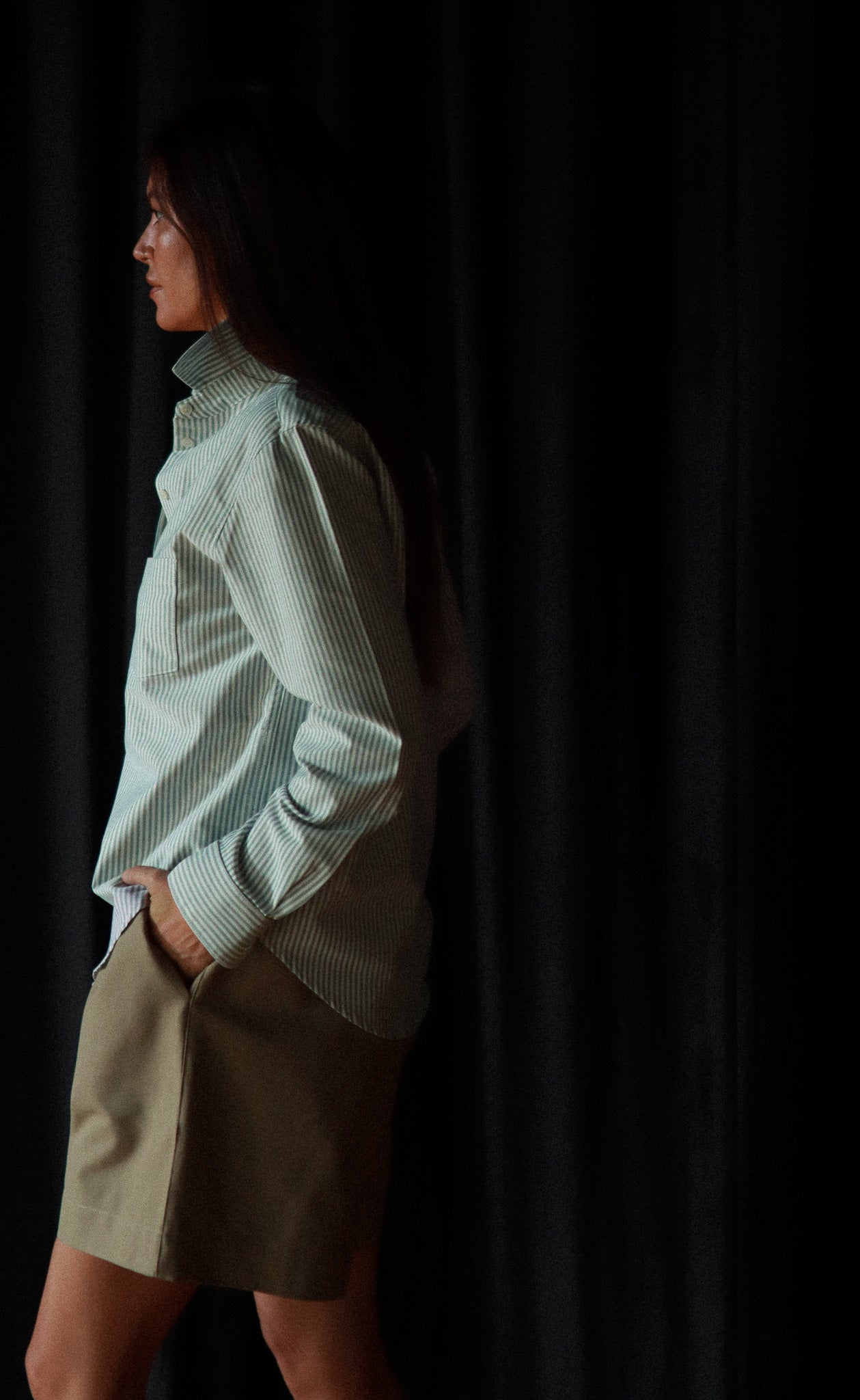 The Tailor - Proper Fit - Green & White Stripe