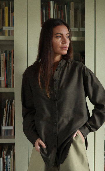 The Historian - Wayward Fit Tunic - Wool Blend Flannel