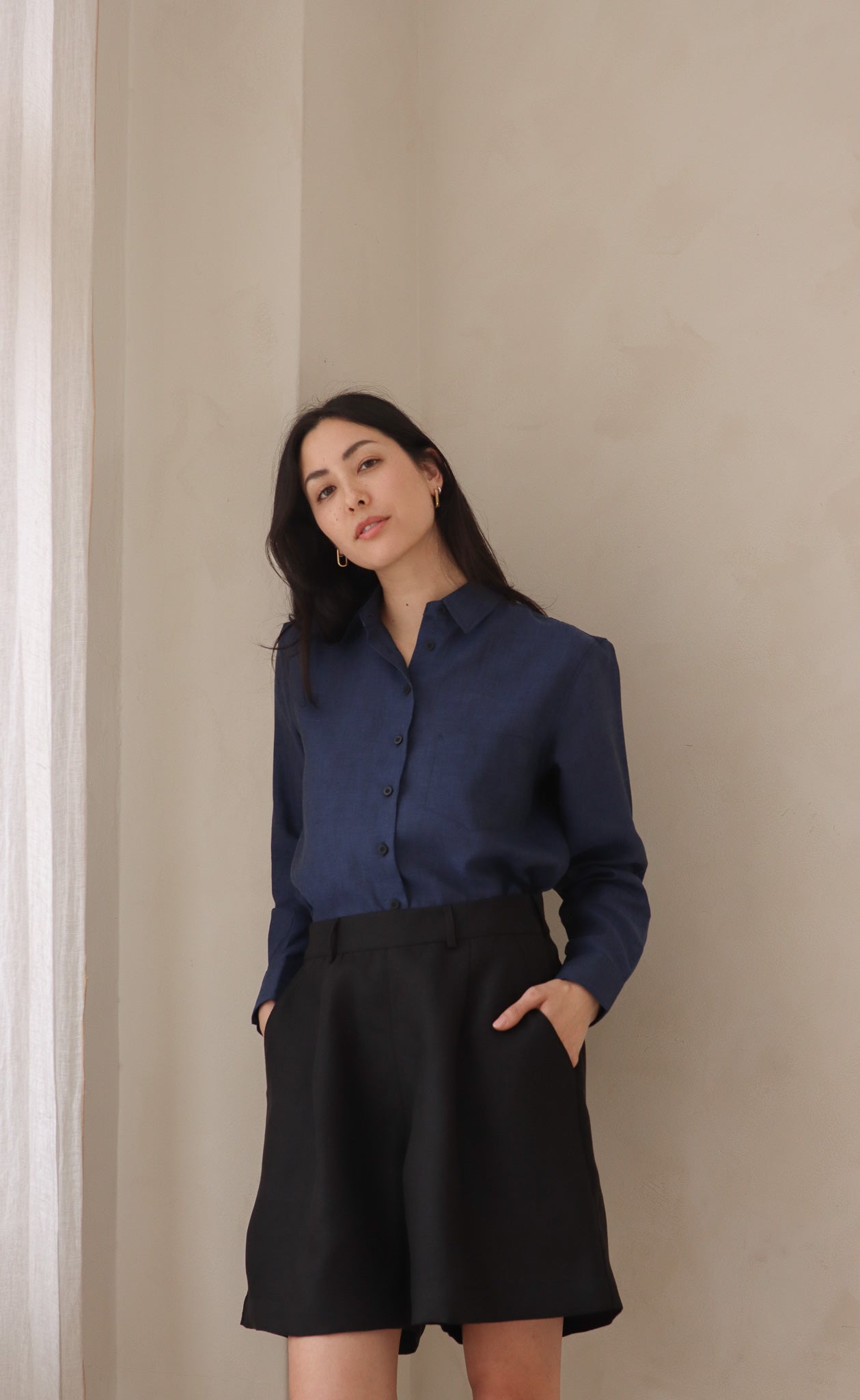 The Friend - Proper Fit - Deep Navy 100% Linen